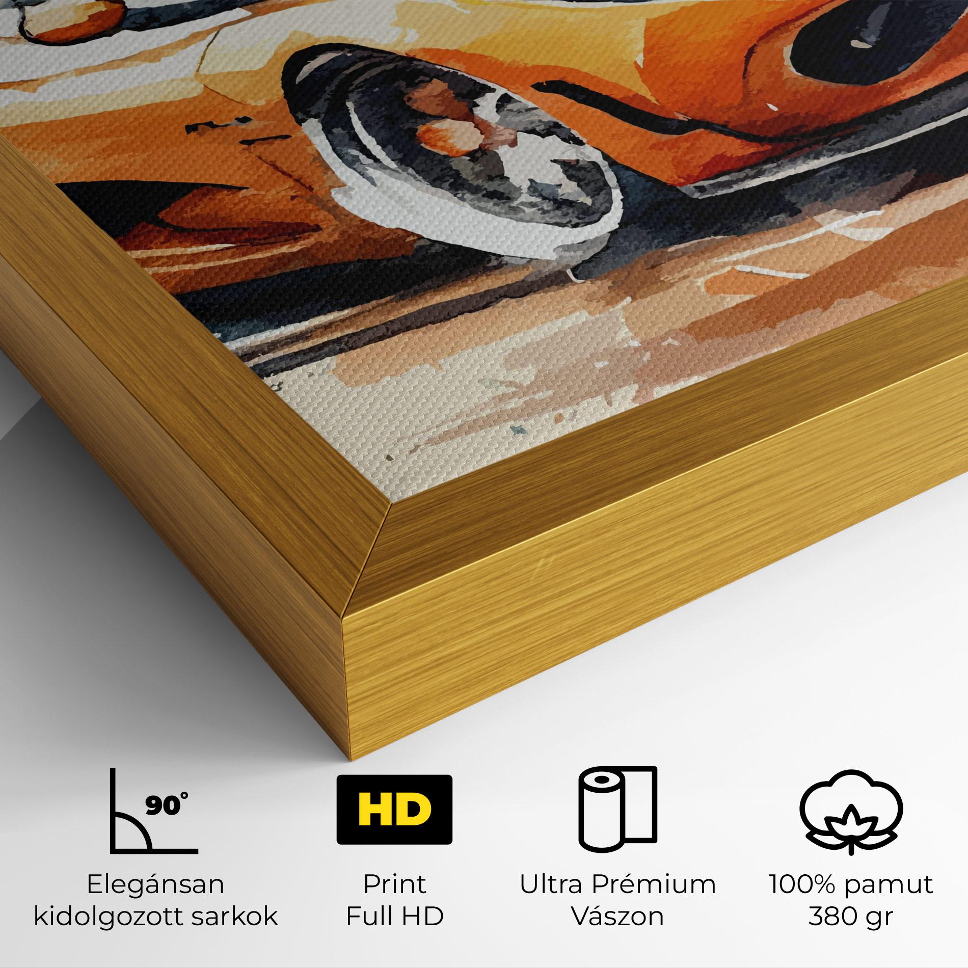 Vászonkép Orange Paint Car mockup 4