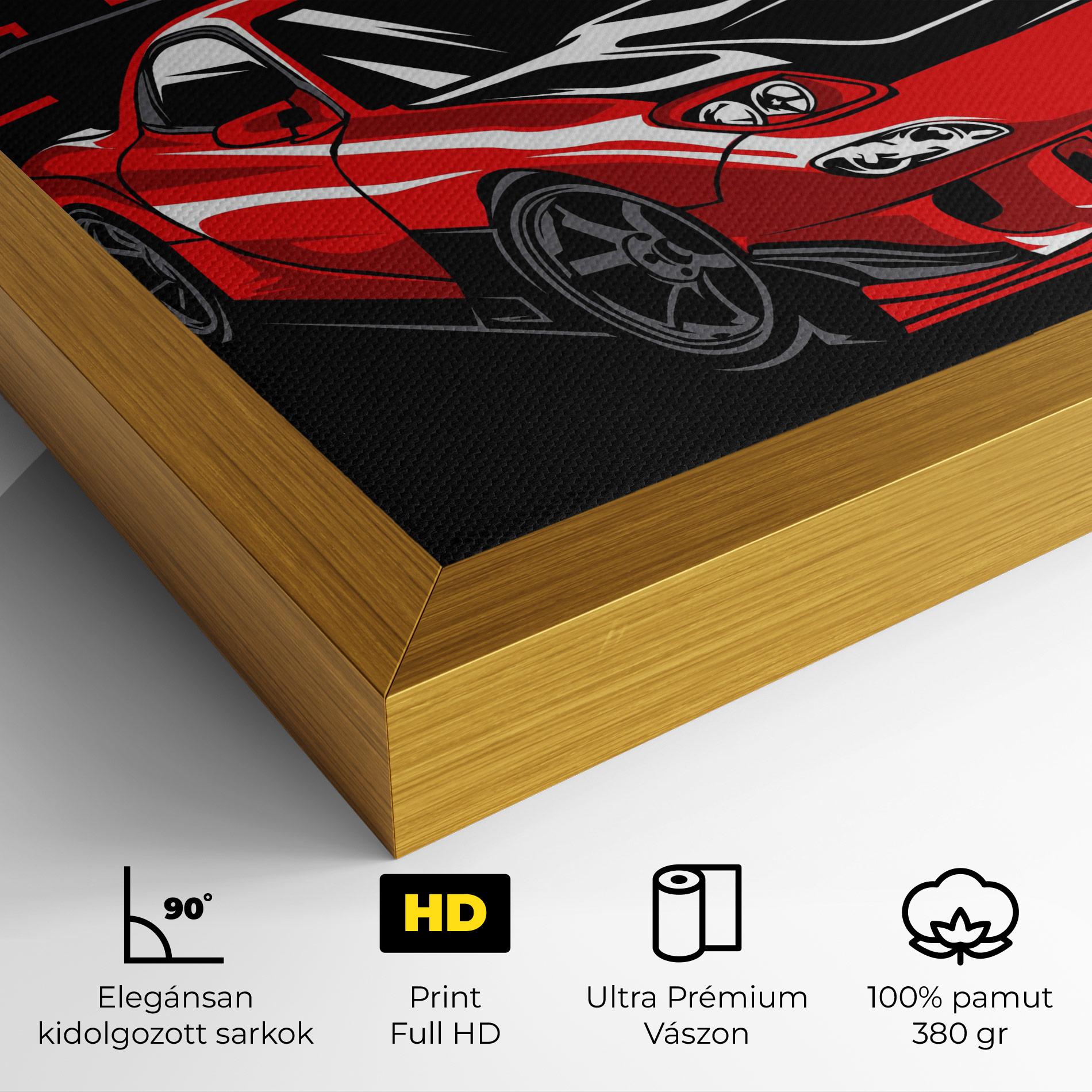 Vászonkép Red Black Car mockup 4