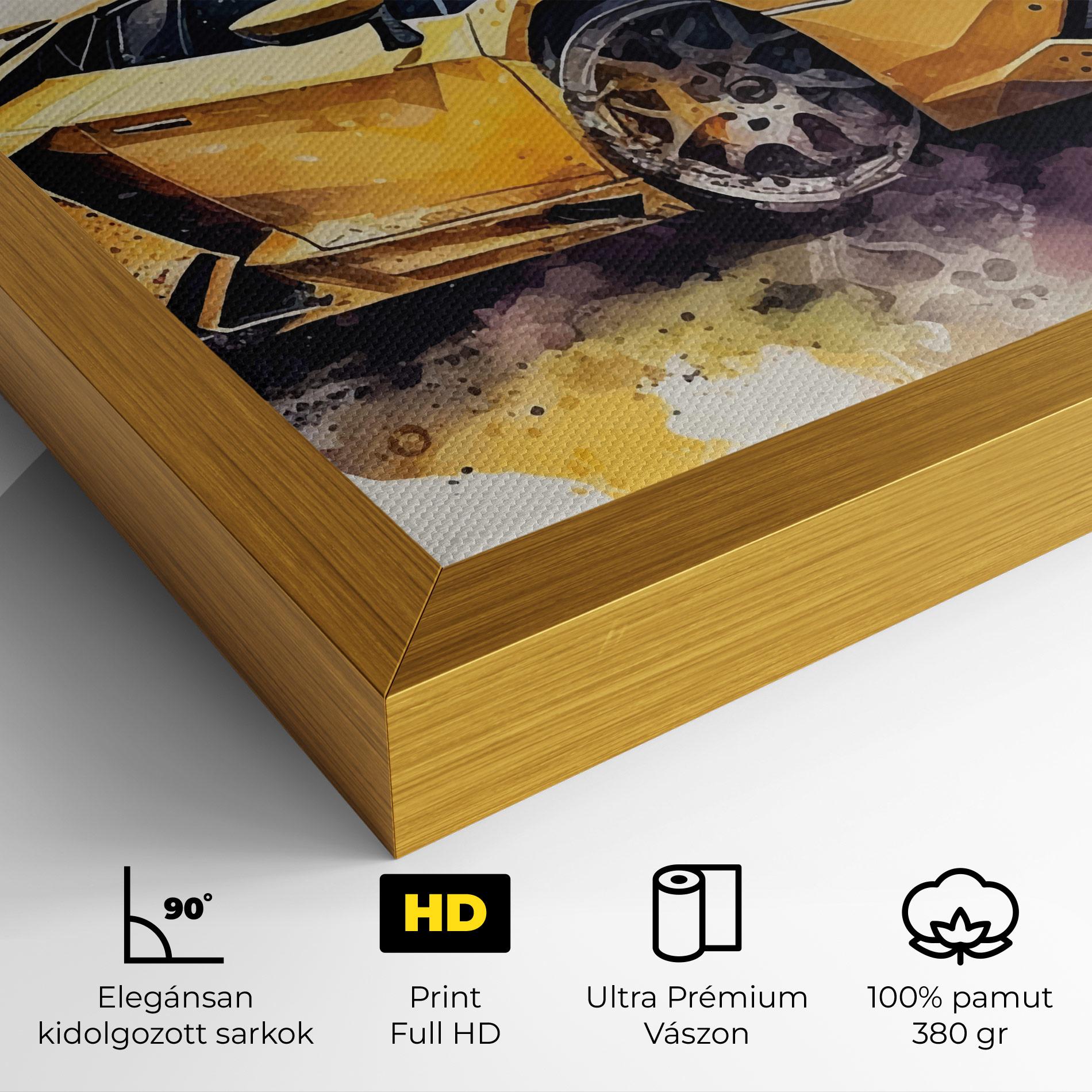 Vászonkép Watercolor Sport Car mockup 4