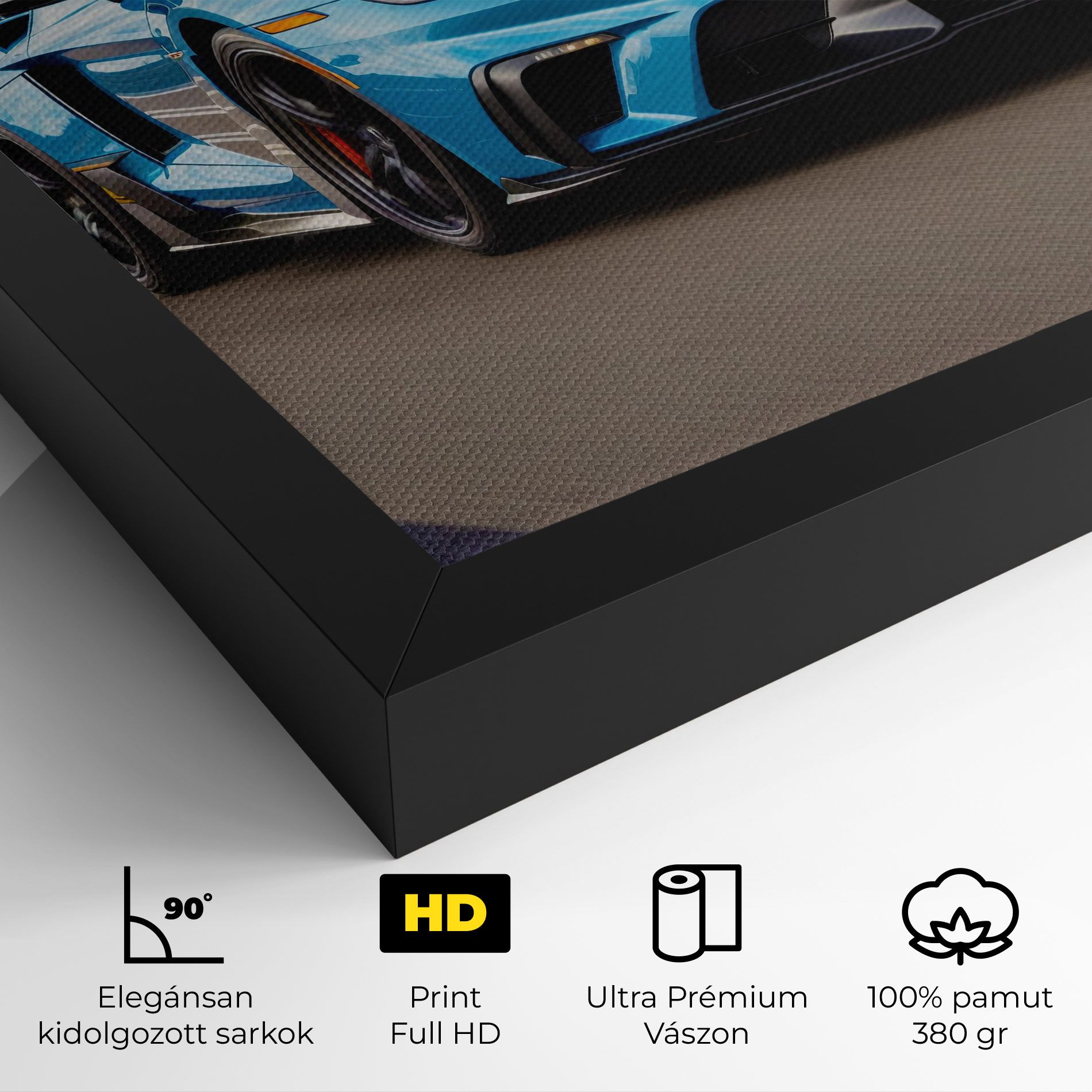 Blue Sport Car mockup 4