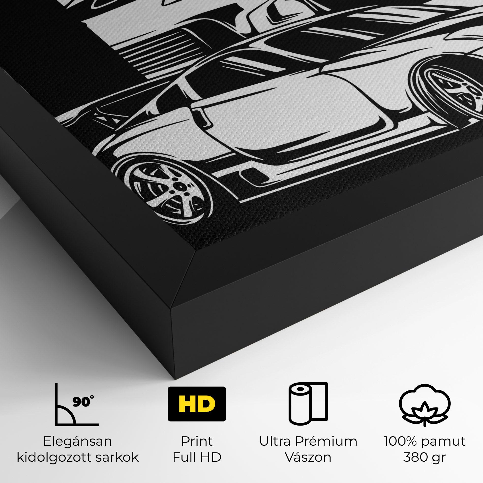 Vászonkép Car Street Racing mockup 4