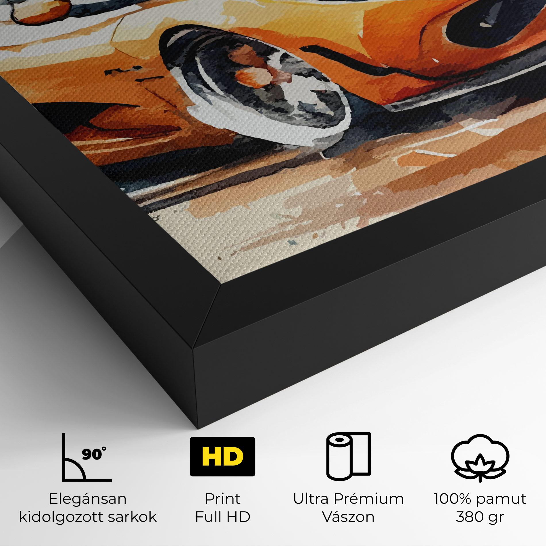 Vászonkép Orange Paint Car mockup 4