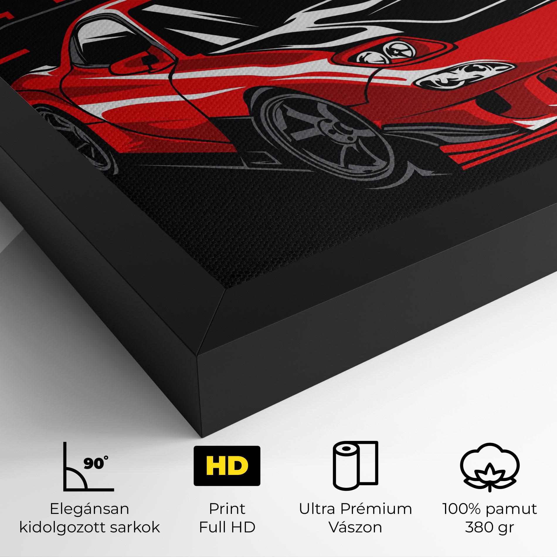 Vászonkép Red Black Car mockup 4