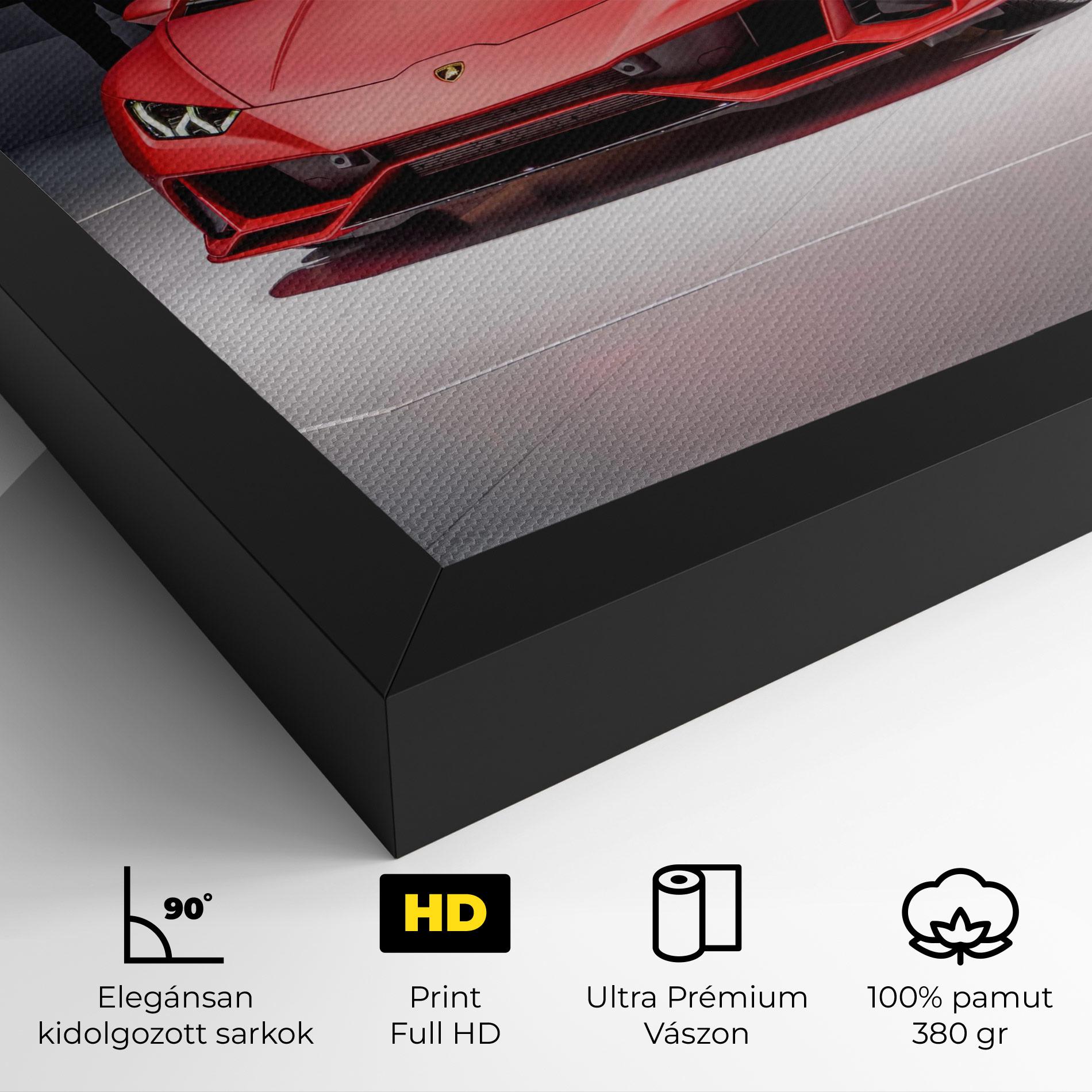 Vászonkép Red Lambo Front mockup 4