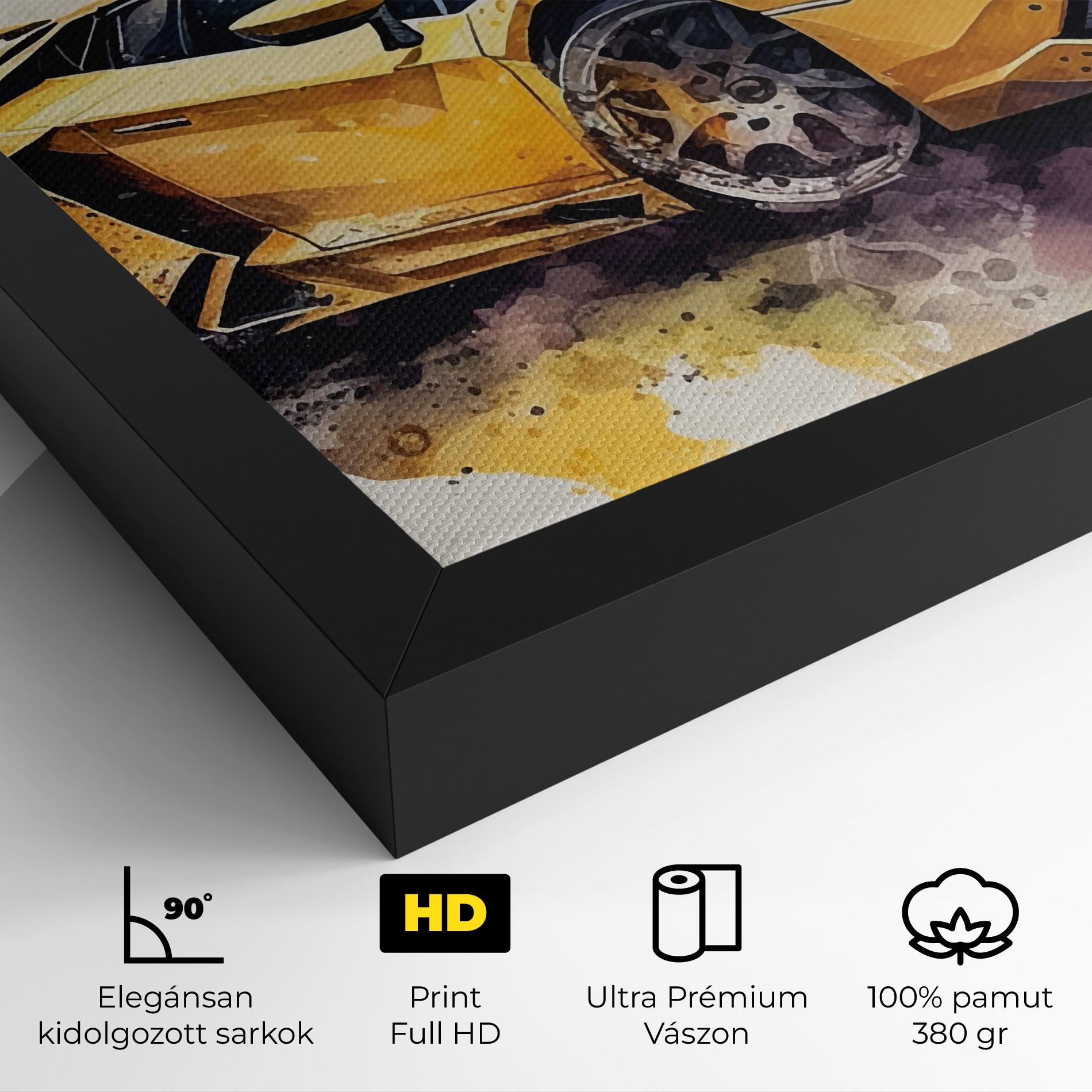 Vászonkép Watercolor Sport Car mockup 4