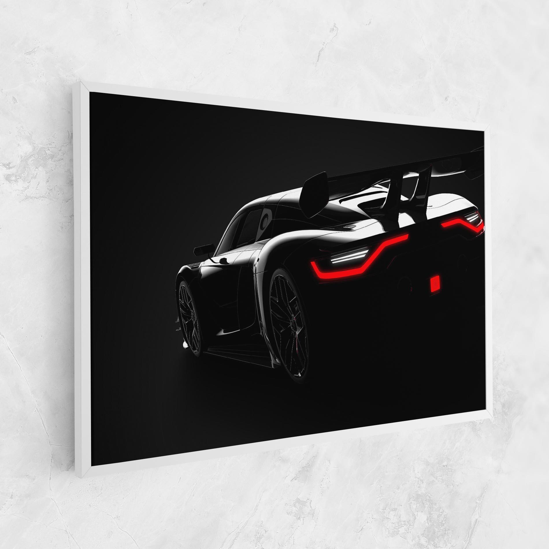 Vászonkép Black Hypercar Car mockup 1