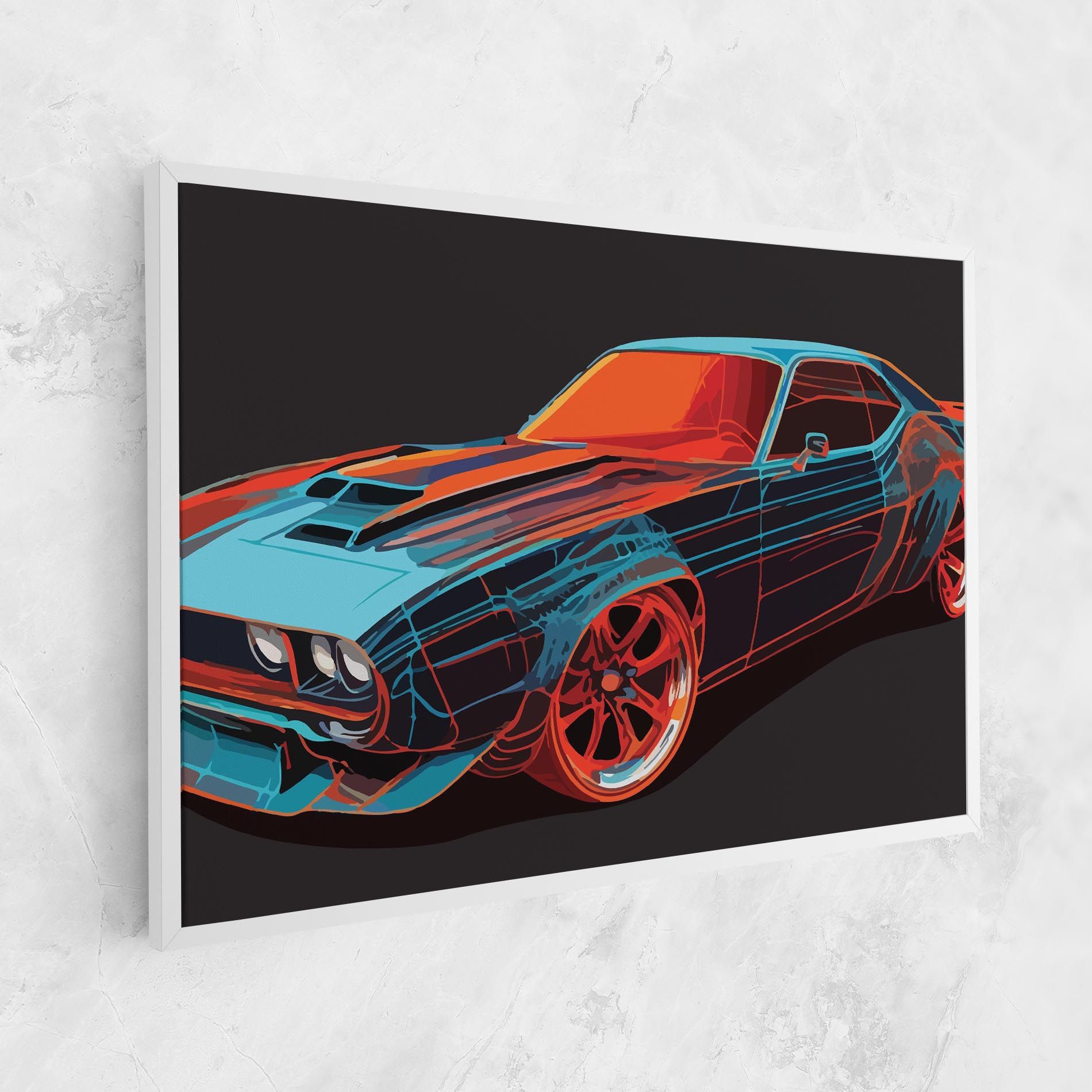 Blue Orange Car mockup 1