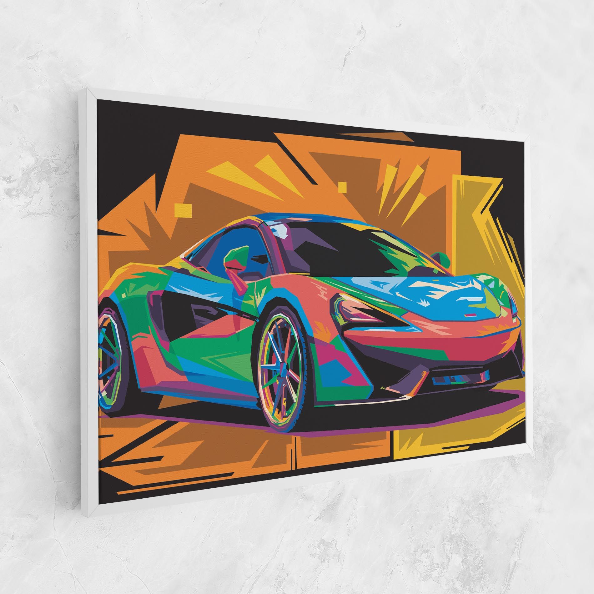 Colorful Sport Car mockup 1