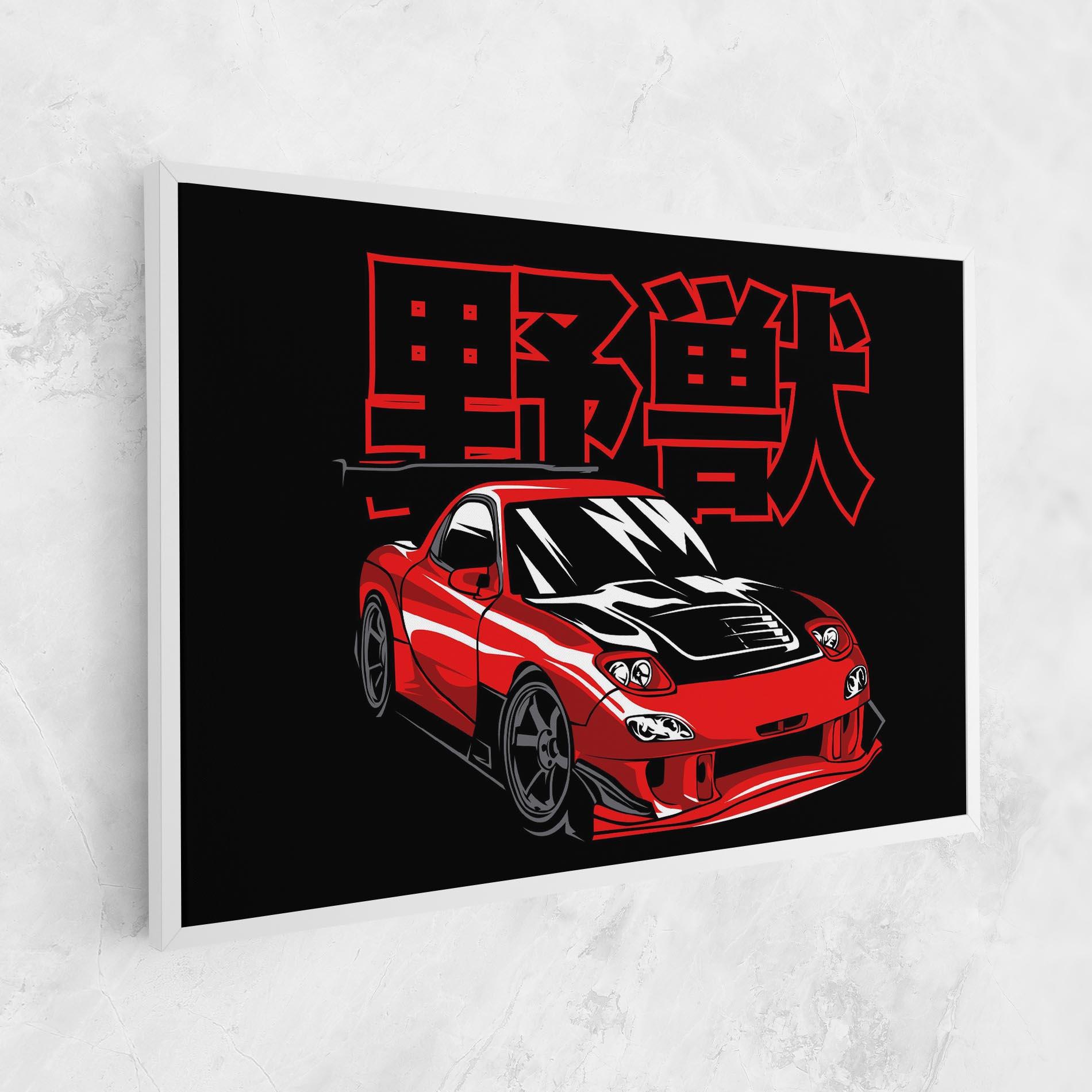 Vászonkép Red Black Car mockup 1