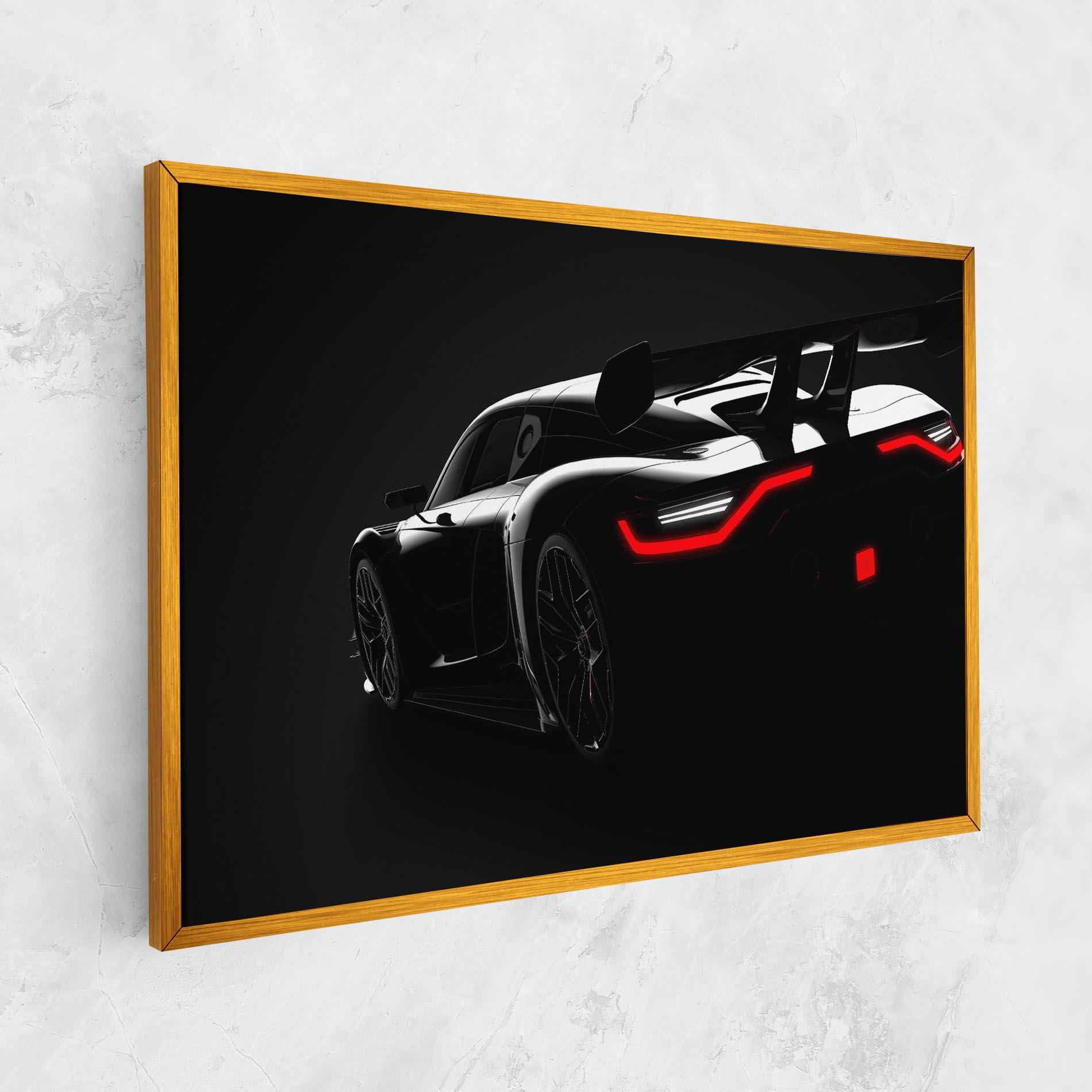 Vászonkép Black Hypercar Car mockup 1