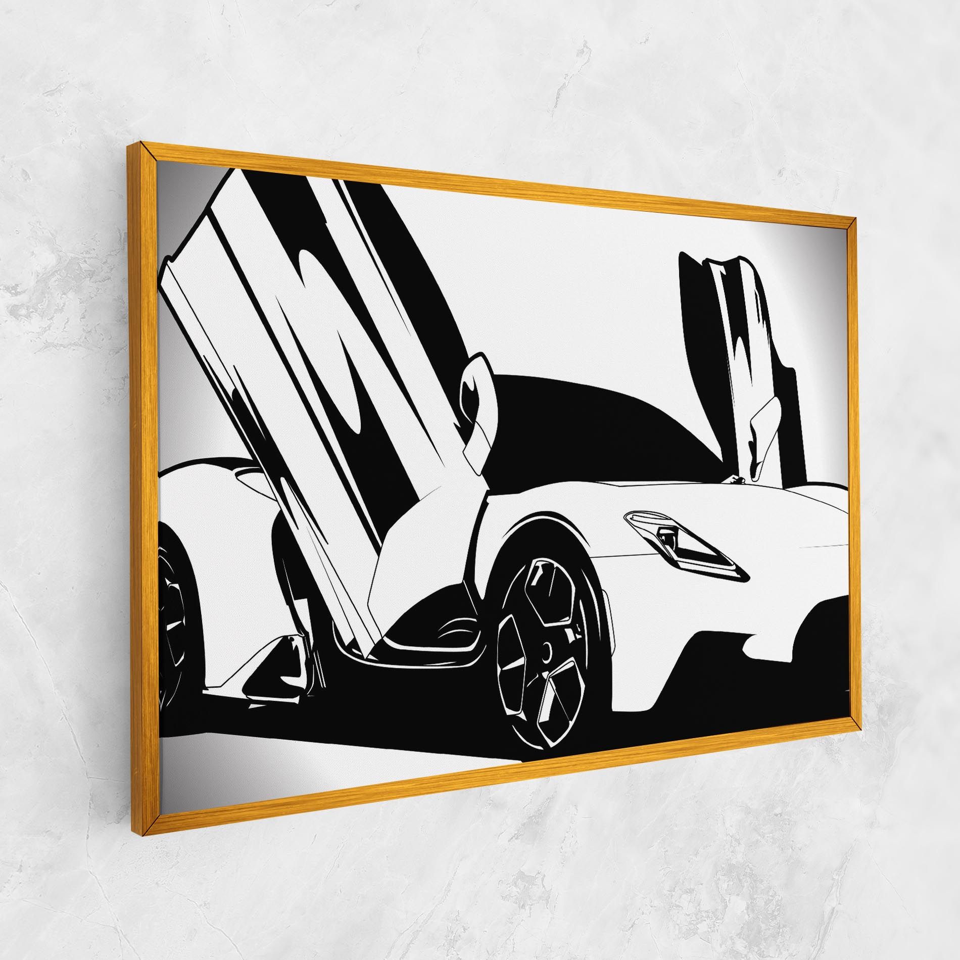 Black White Car mockup 1