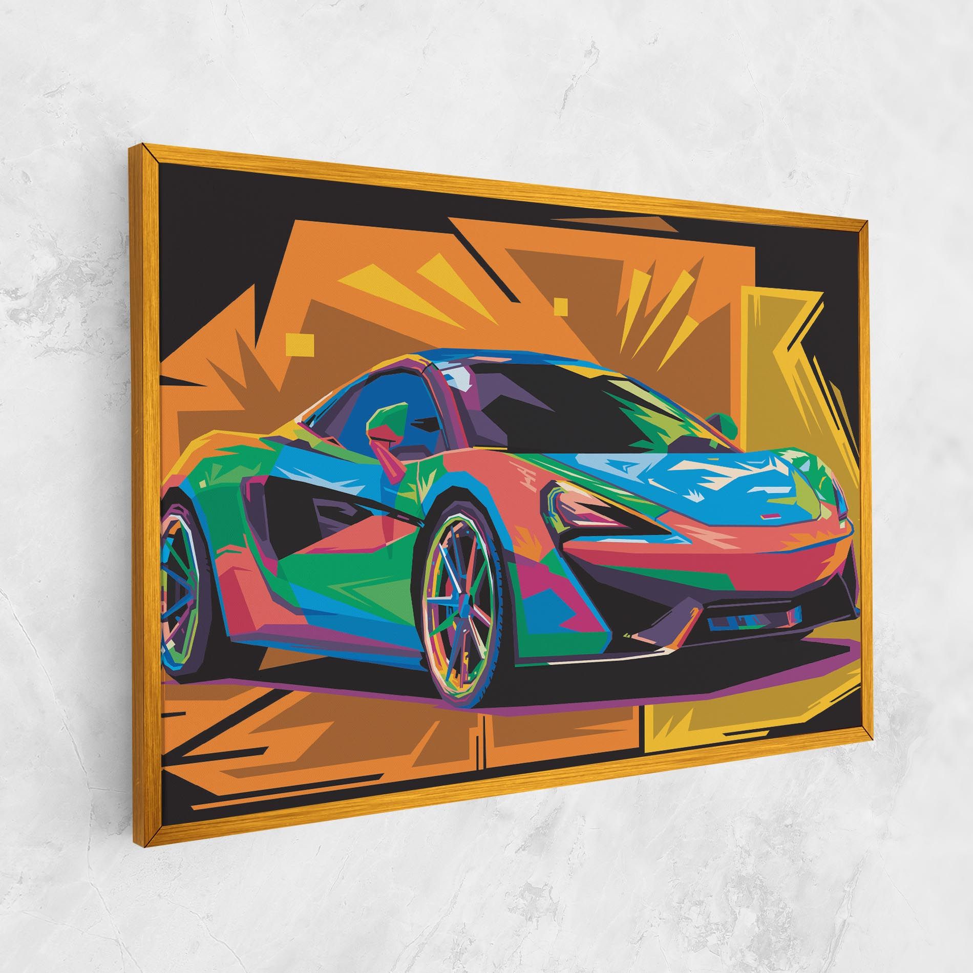 Colorful Sport Car mockup 1