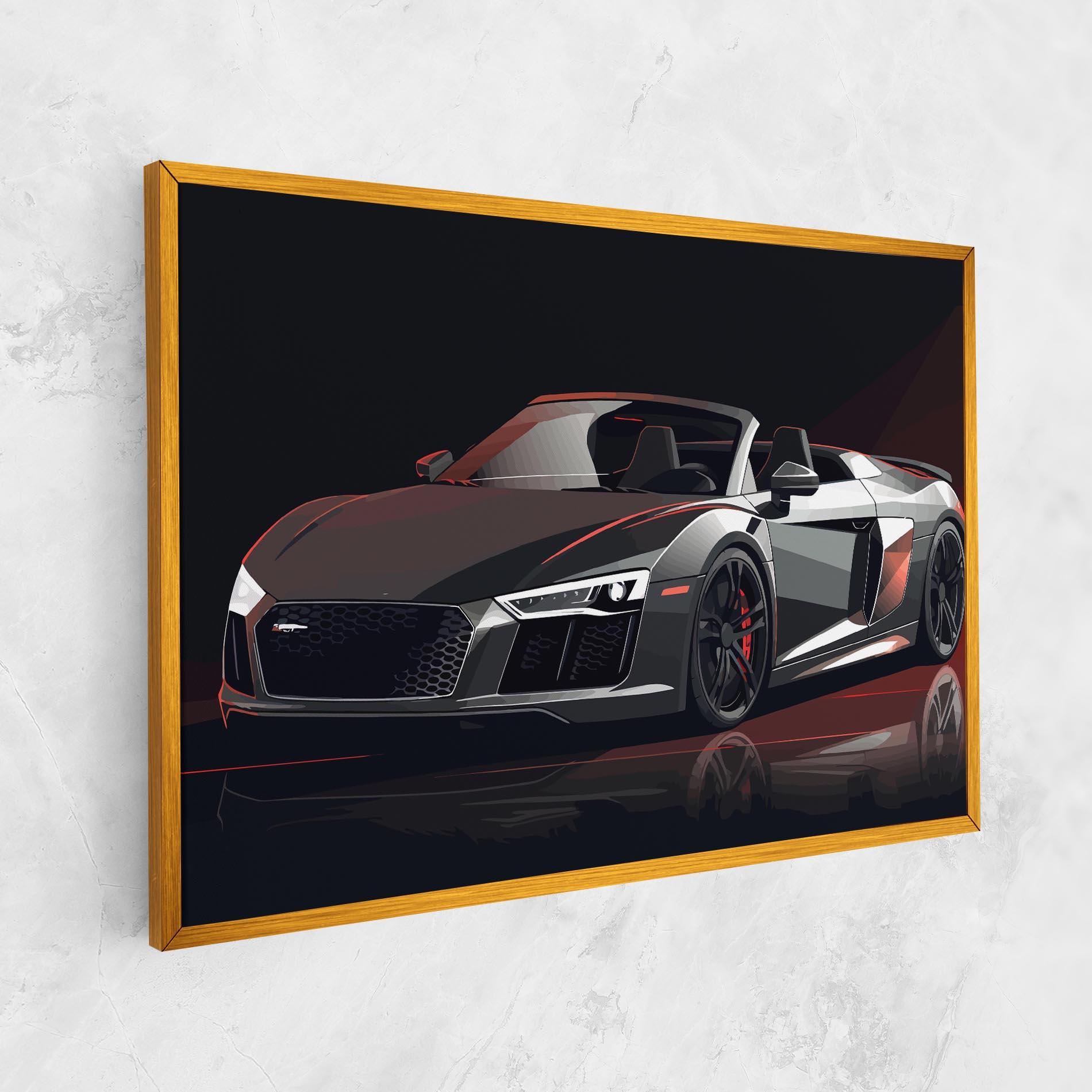 Vászonkép Cool Grey Car mockup 1