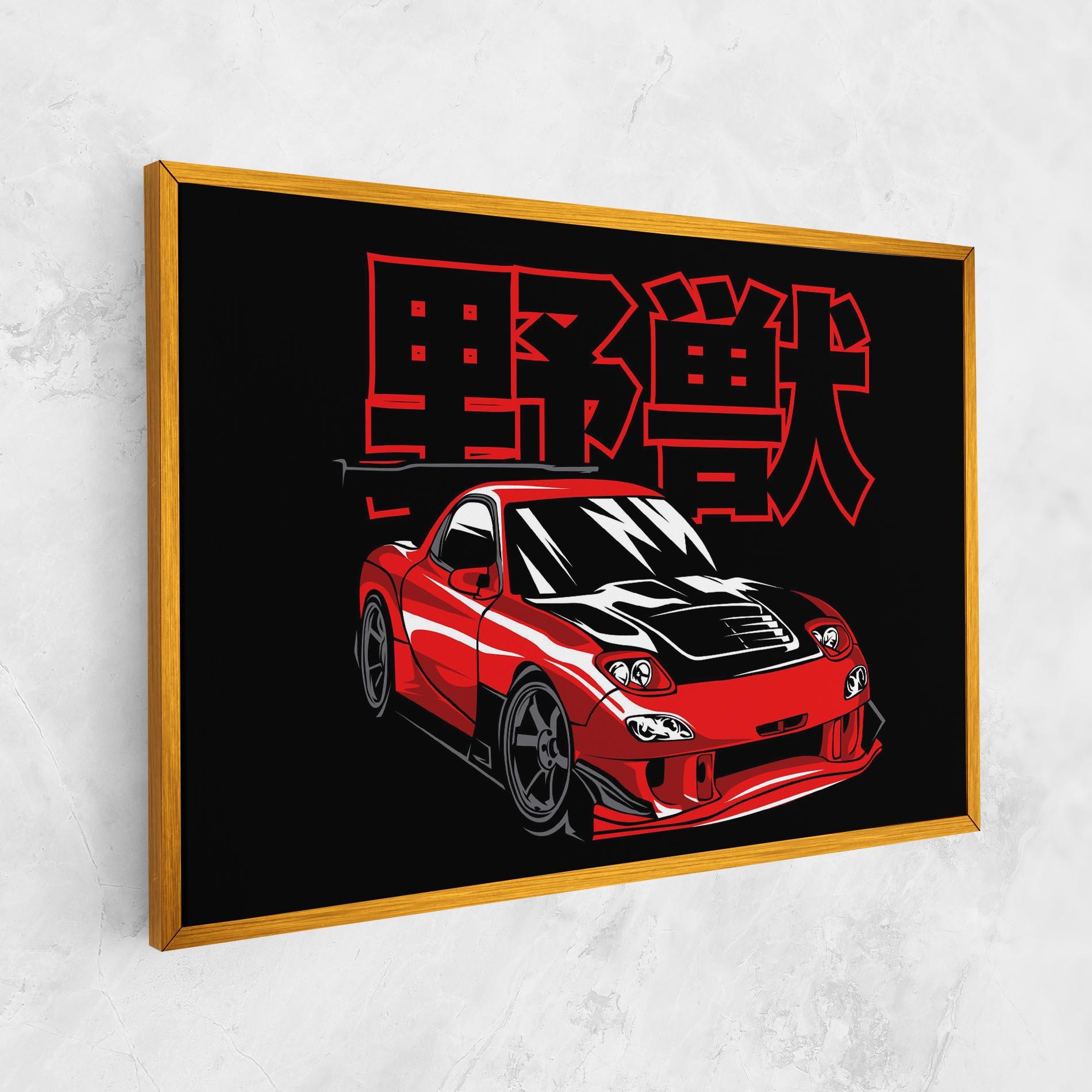 Vászonkép Red Black Car mockup 1