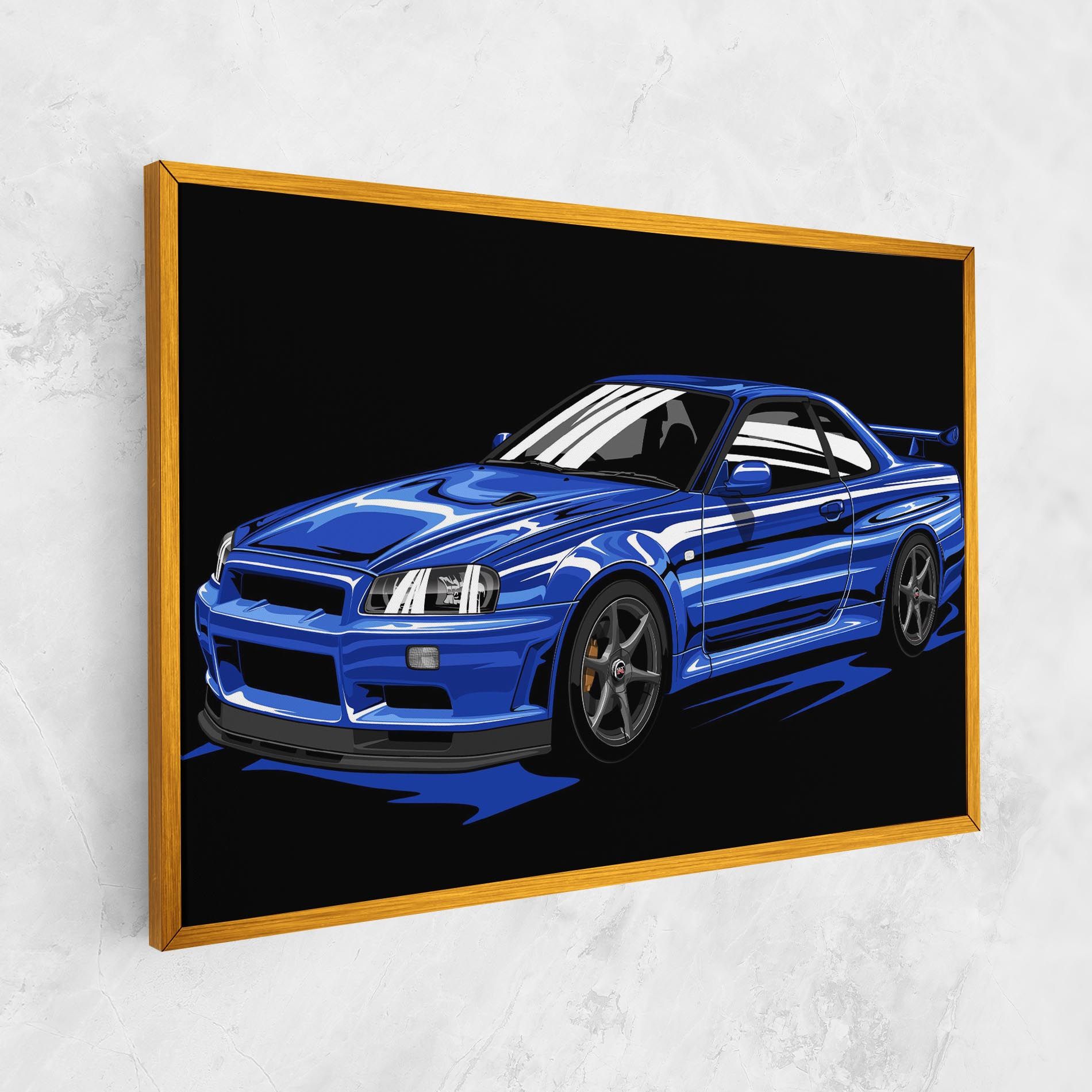 Sport Blue Car mockup 1