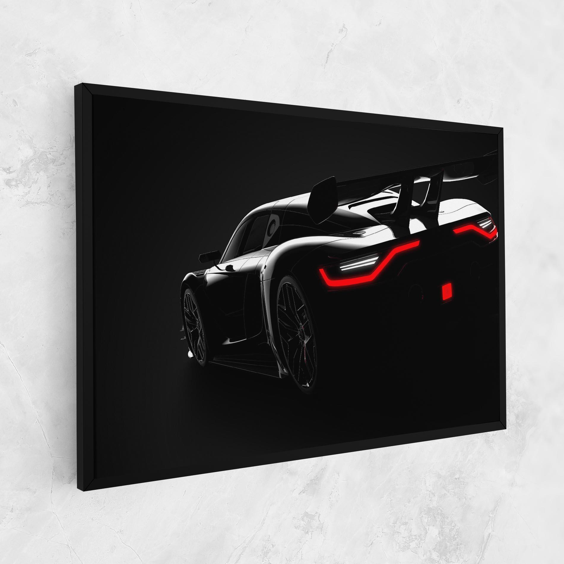 Vászonkép Black Hypercar Car mockup 1