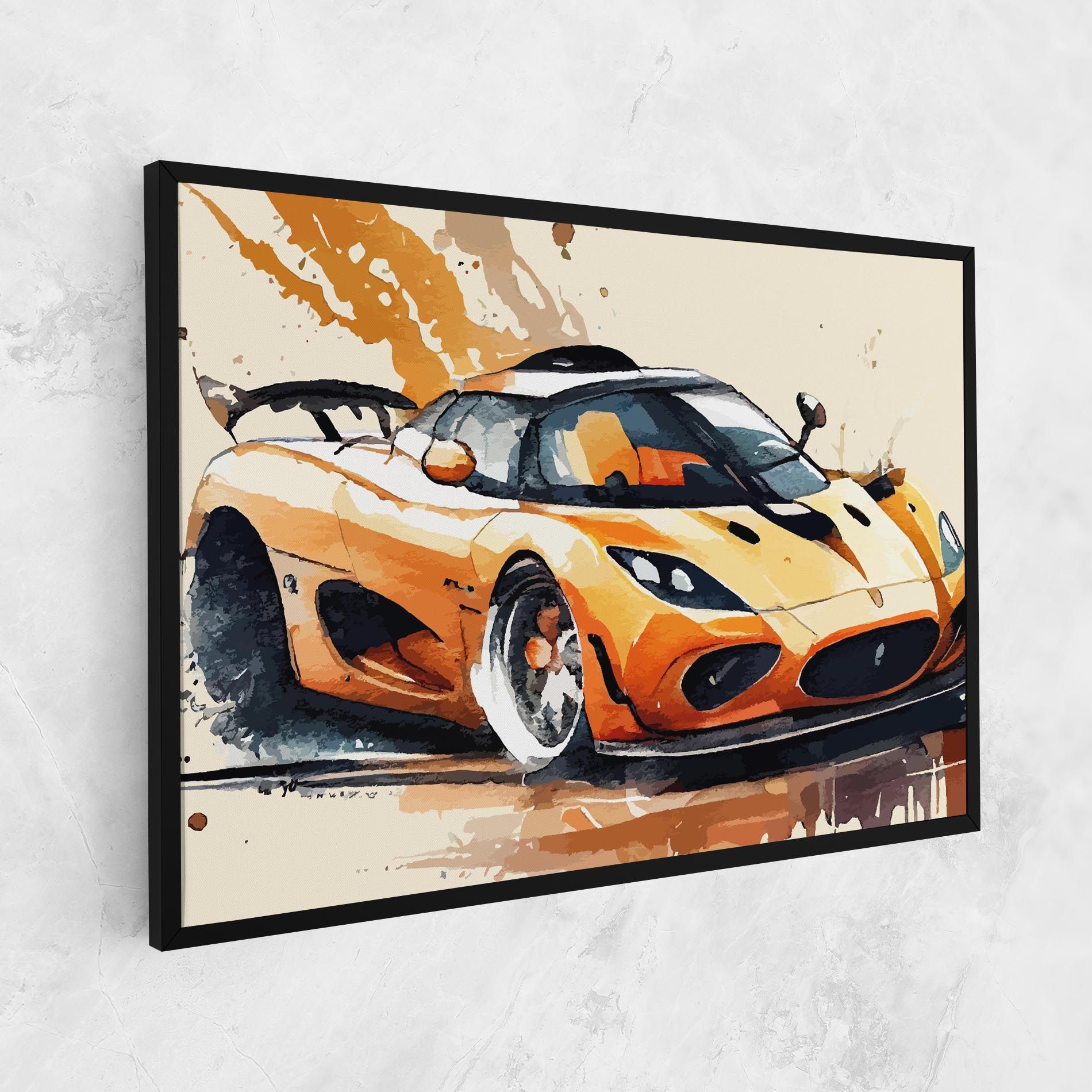 Orange Paint Car mockup 1