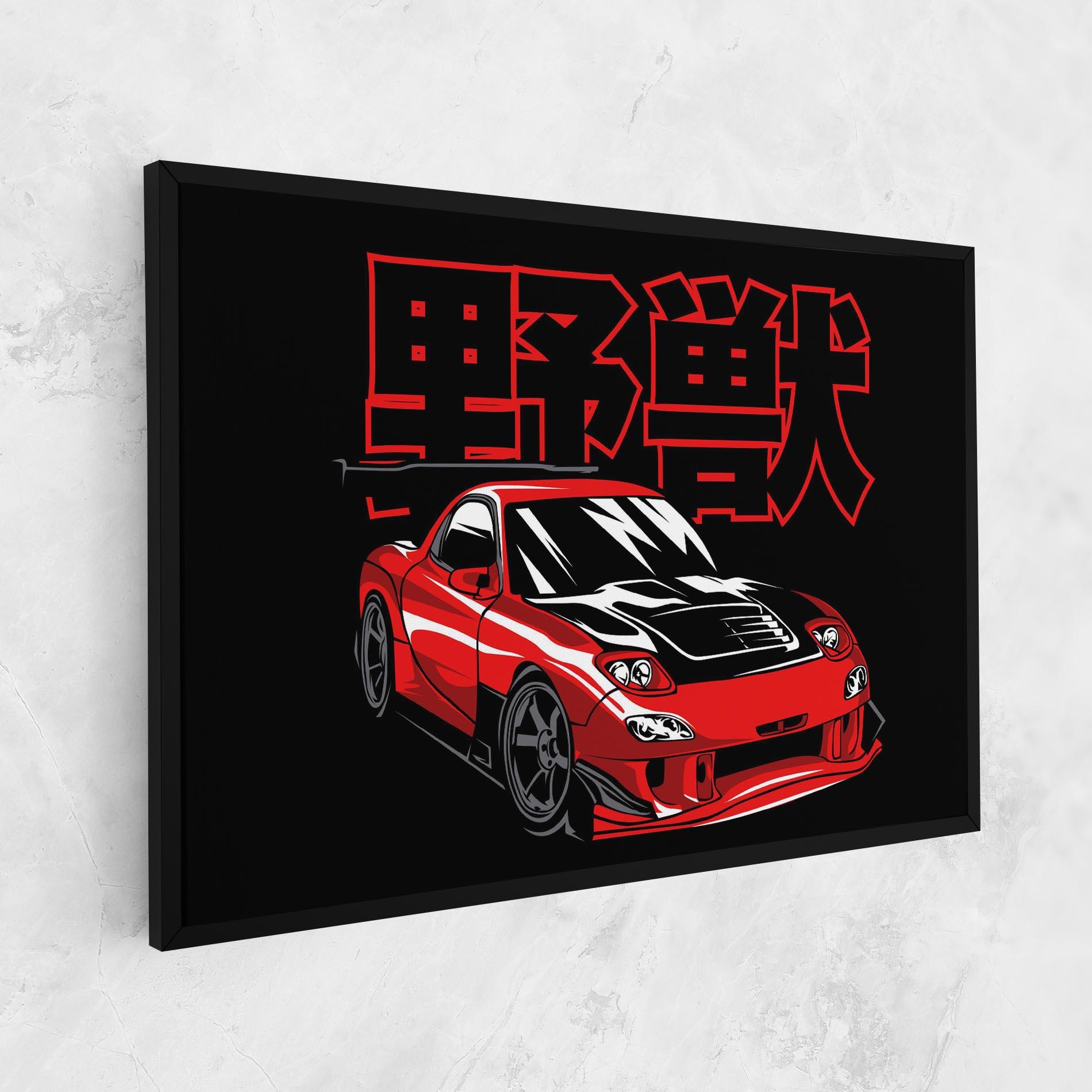 Vászonkép Red Black Car mockup 1