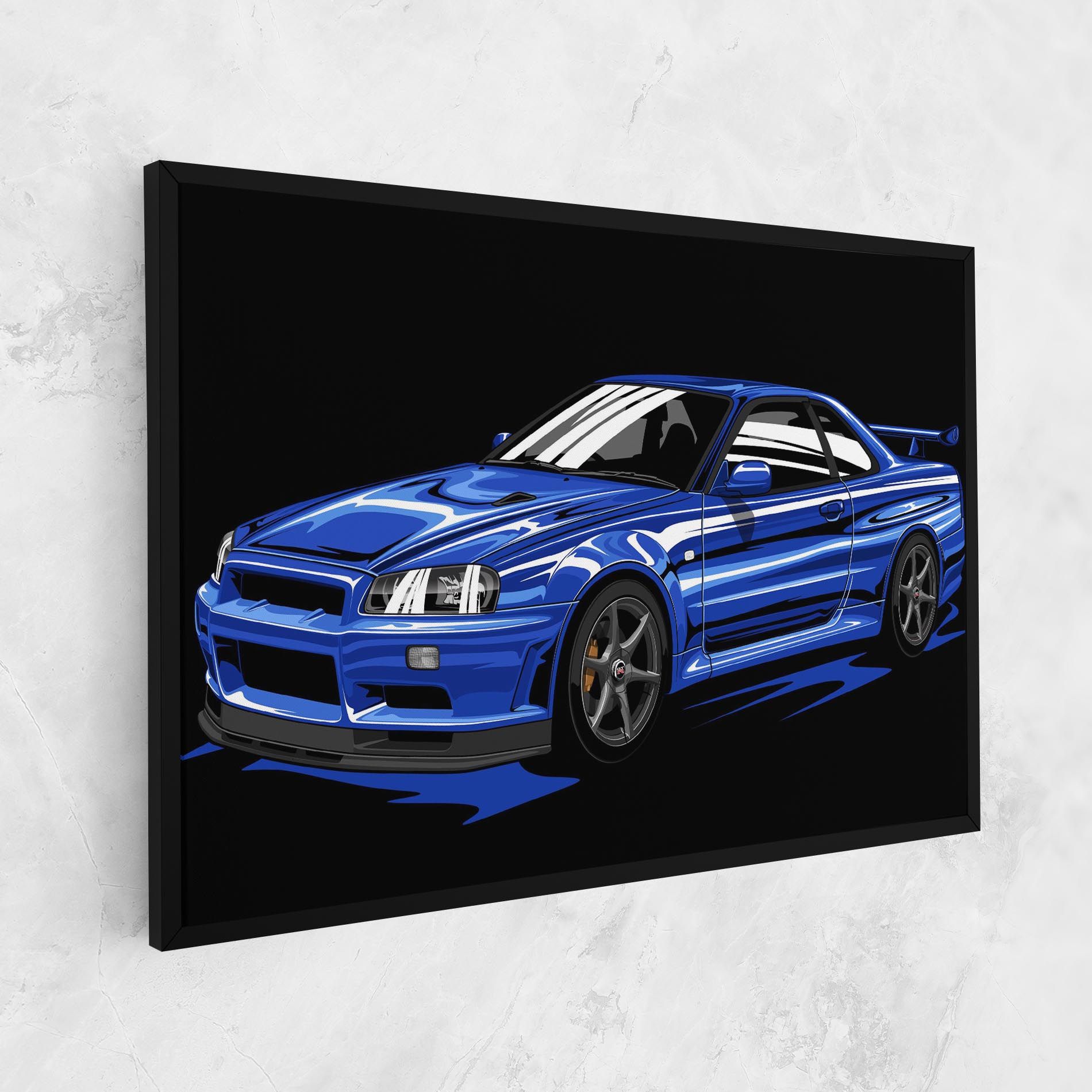 Sport Blue Car mockup 1