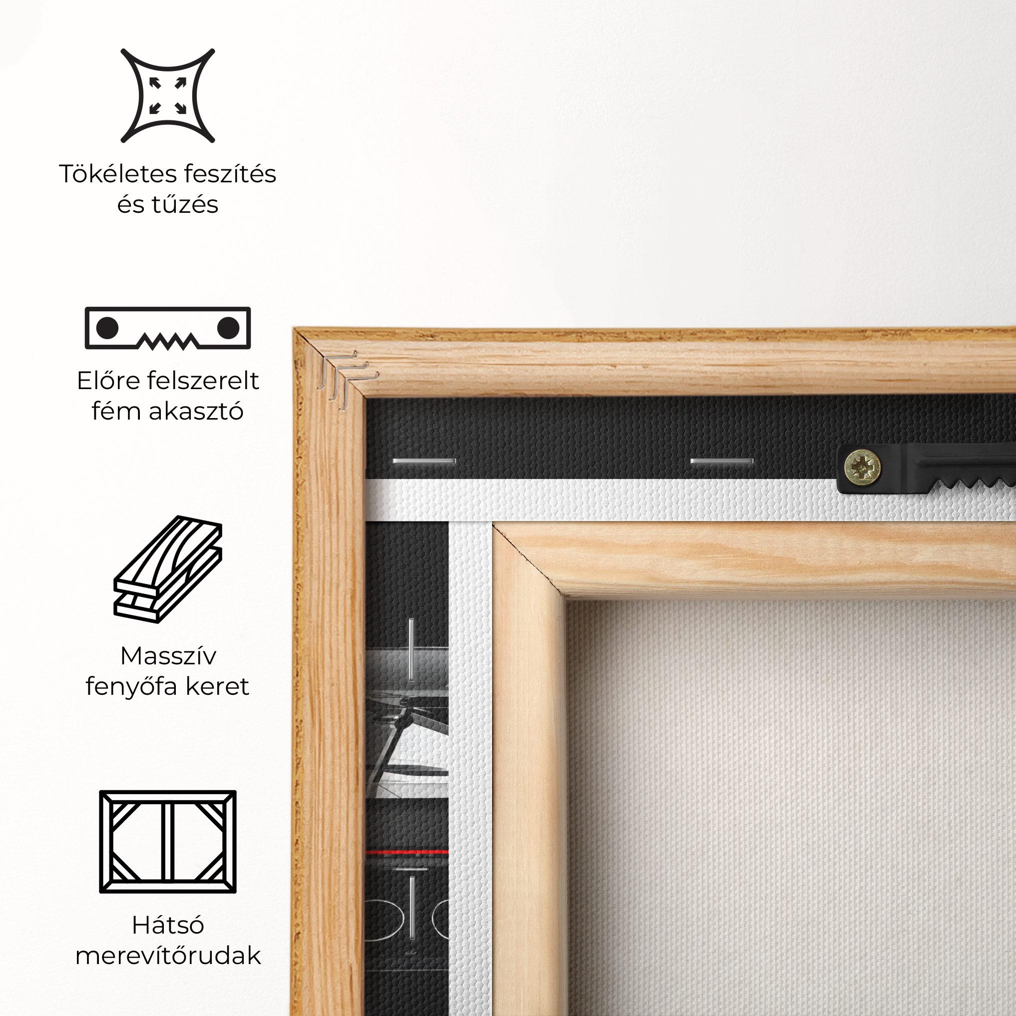 Vászonkép Black Rear Hypercar mockup 5