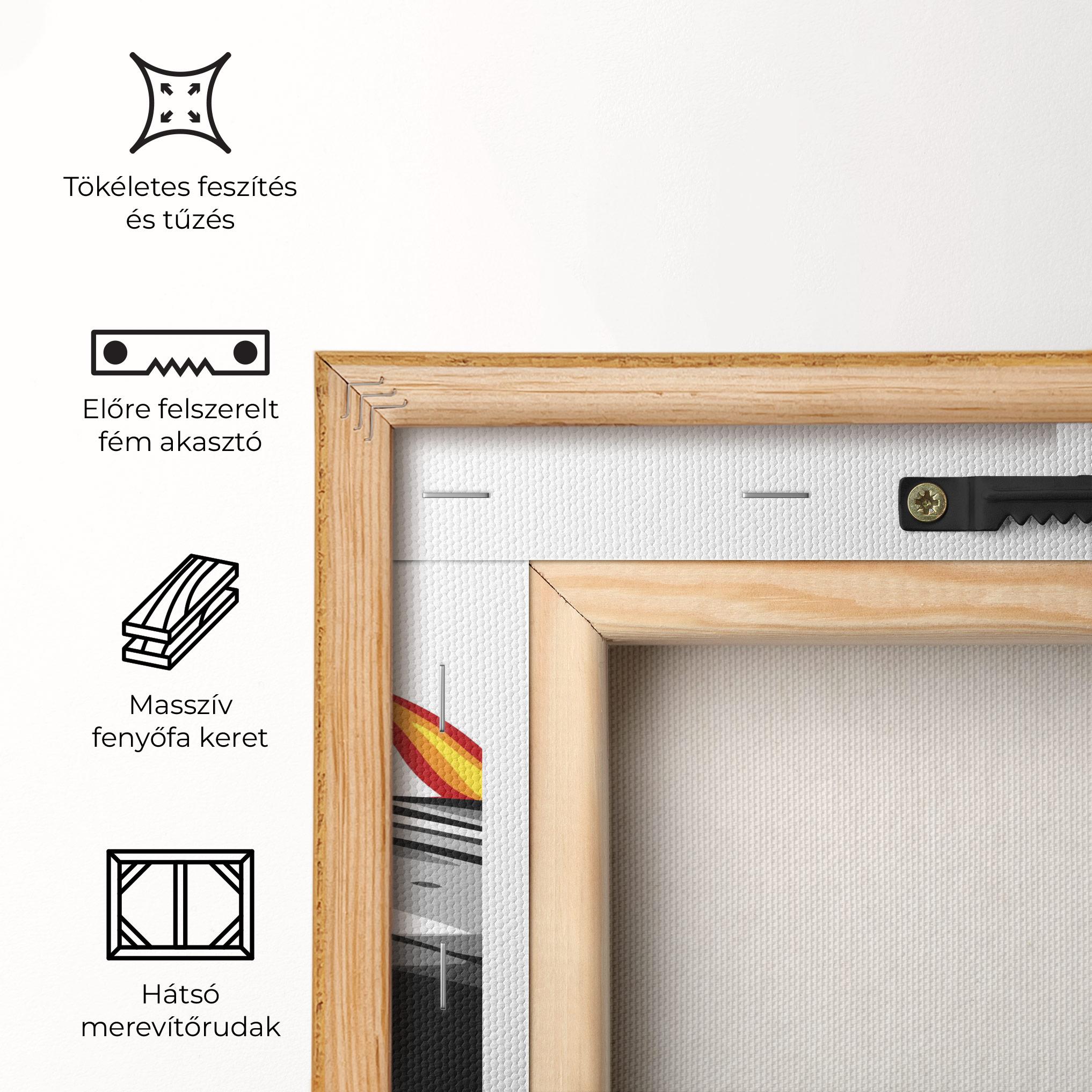 Vászonkép Fire Black Car mockup 5