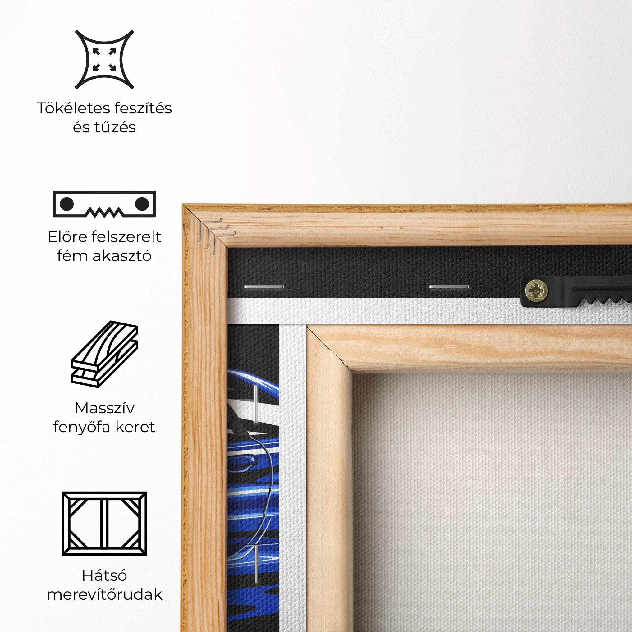 Vászonkép Sport Blue Car mockup 5