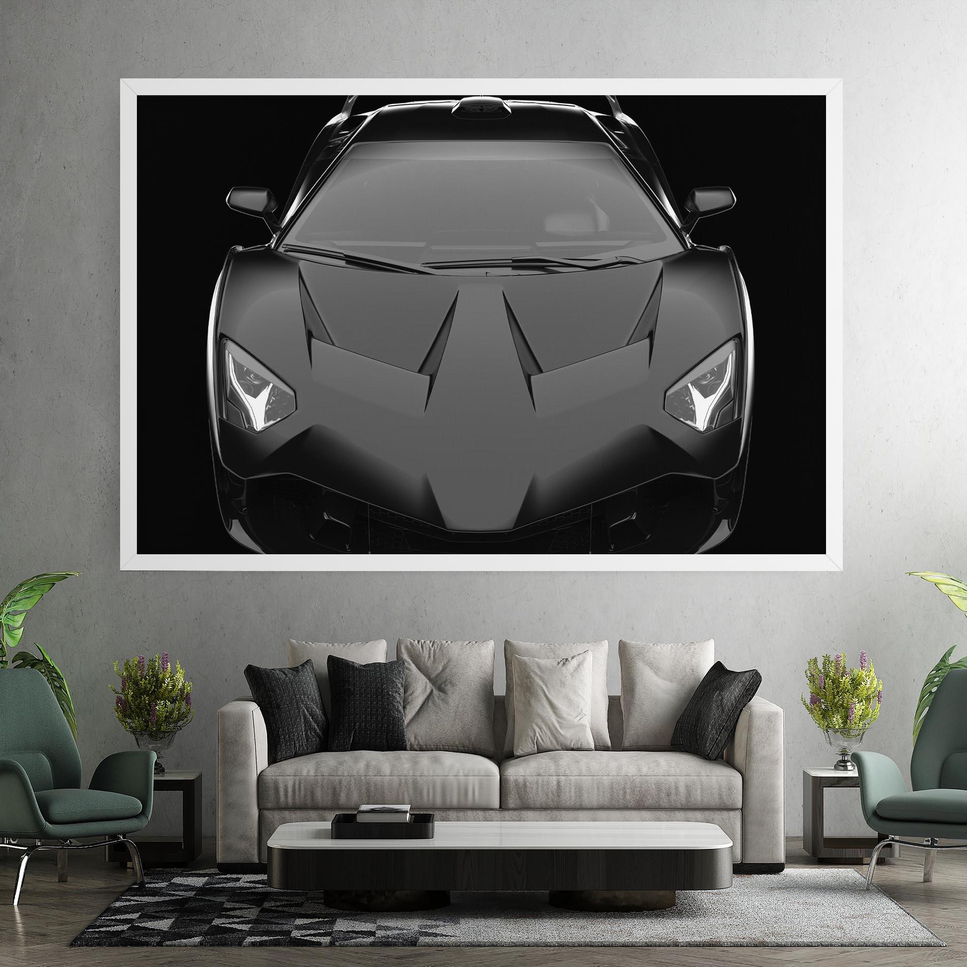 Vászonkép Black Matte Lambo mockup 7