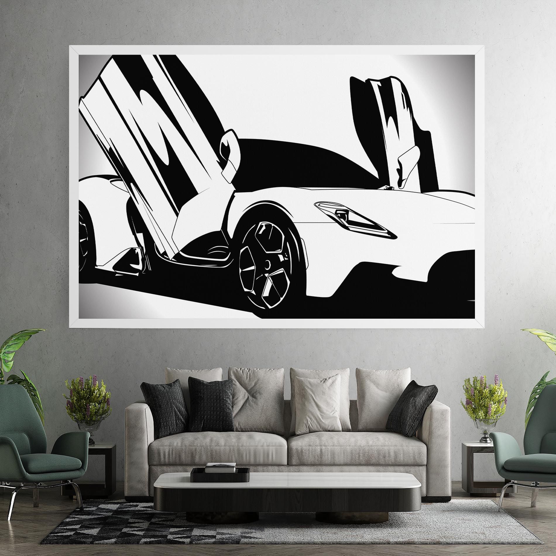Black White Car mockup 7