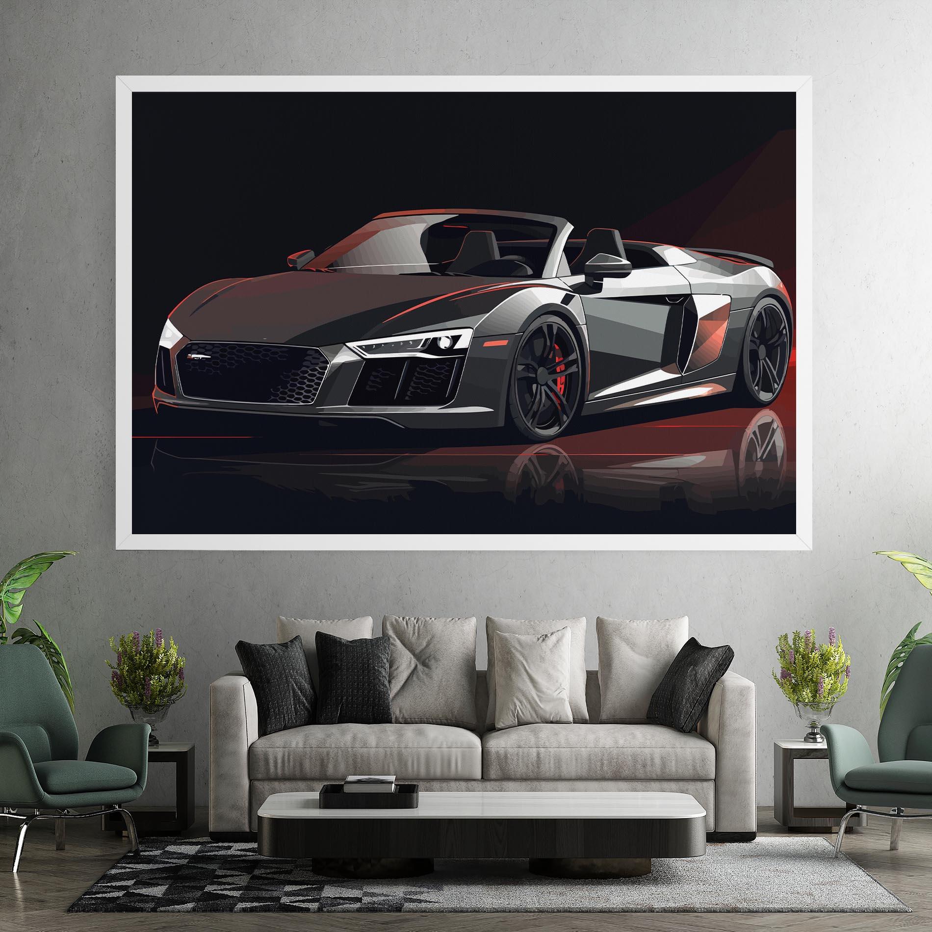 Vászonkép Cool Grey Car mockup 7