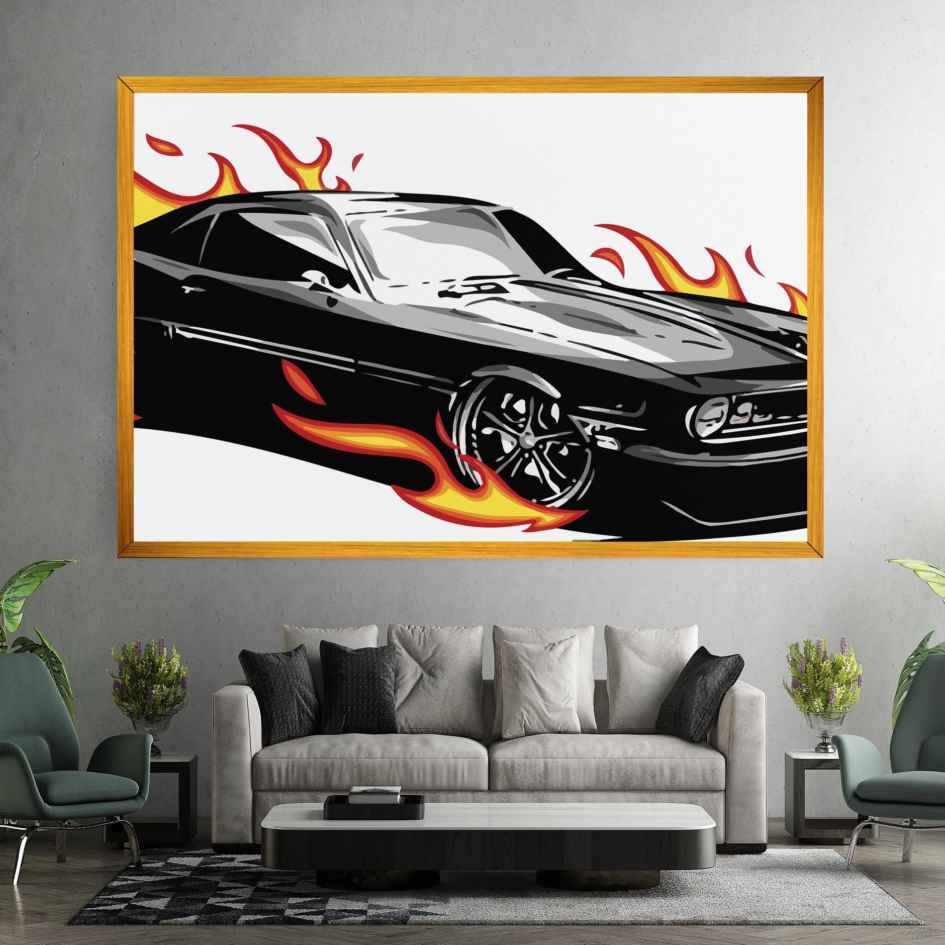 Fire Black Car mockup 7