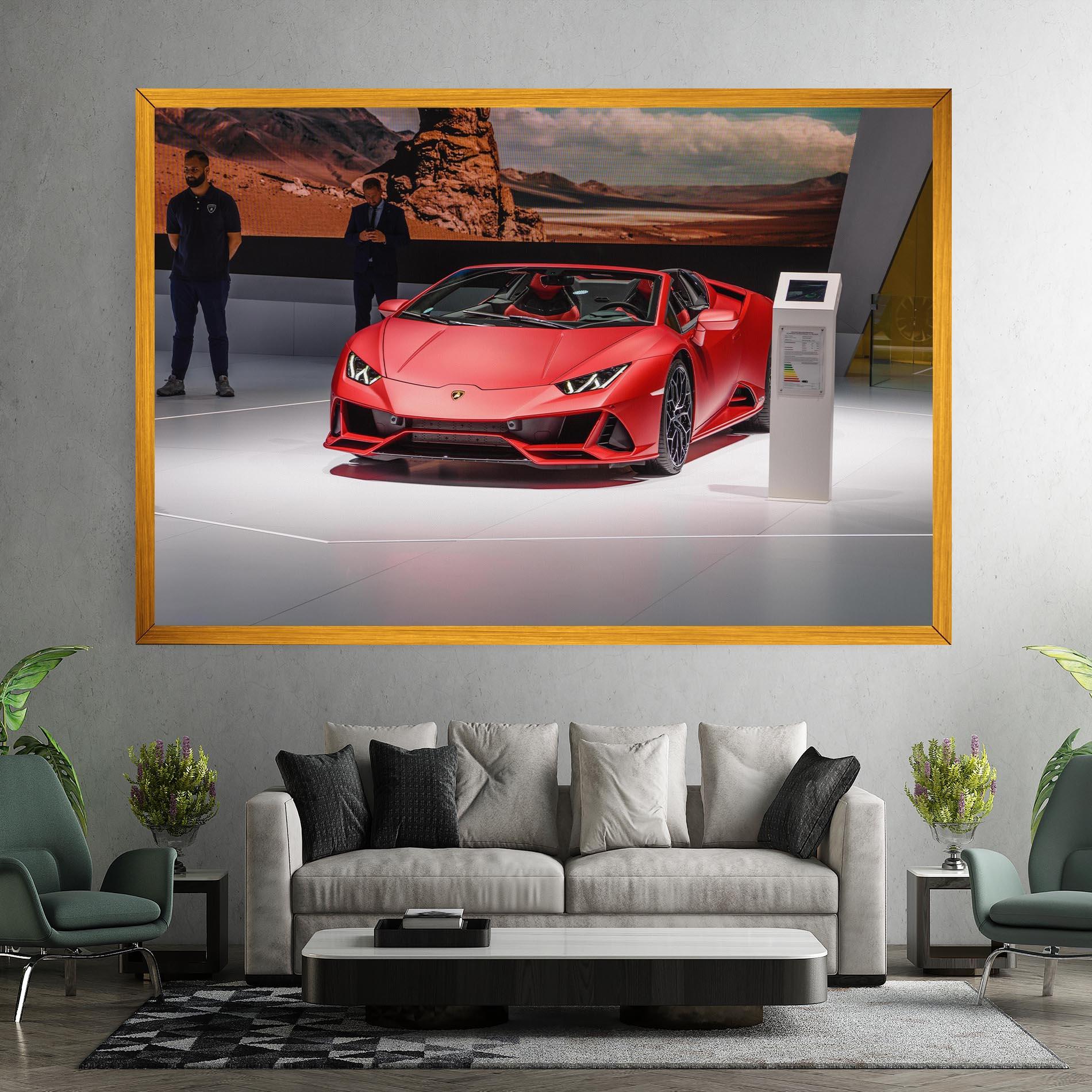 Vászonkép Red Lambo Front mockup 7