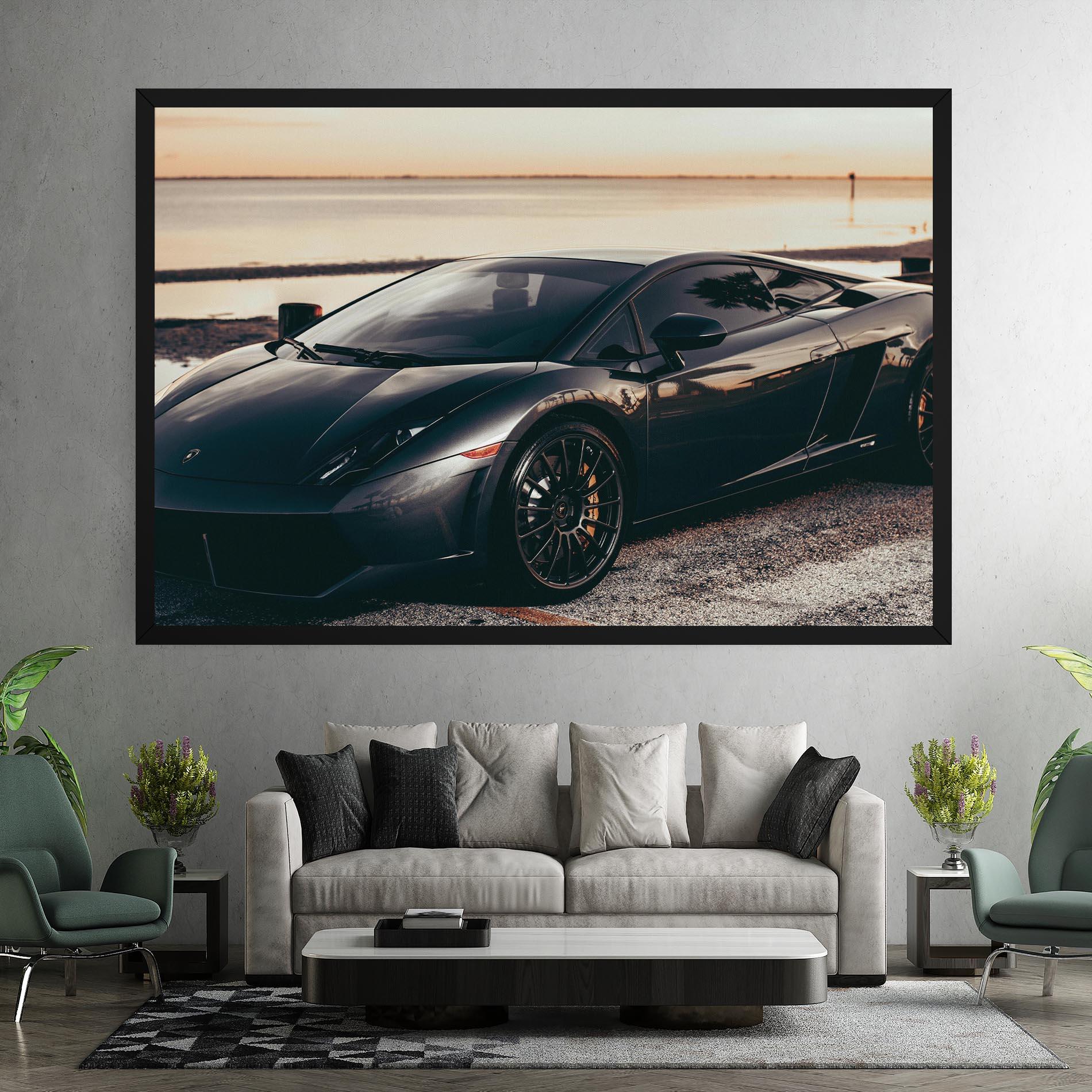 Vászonkép Black Lambo Sea mockup 7
