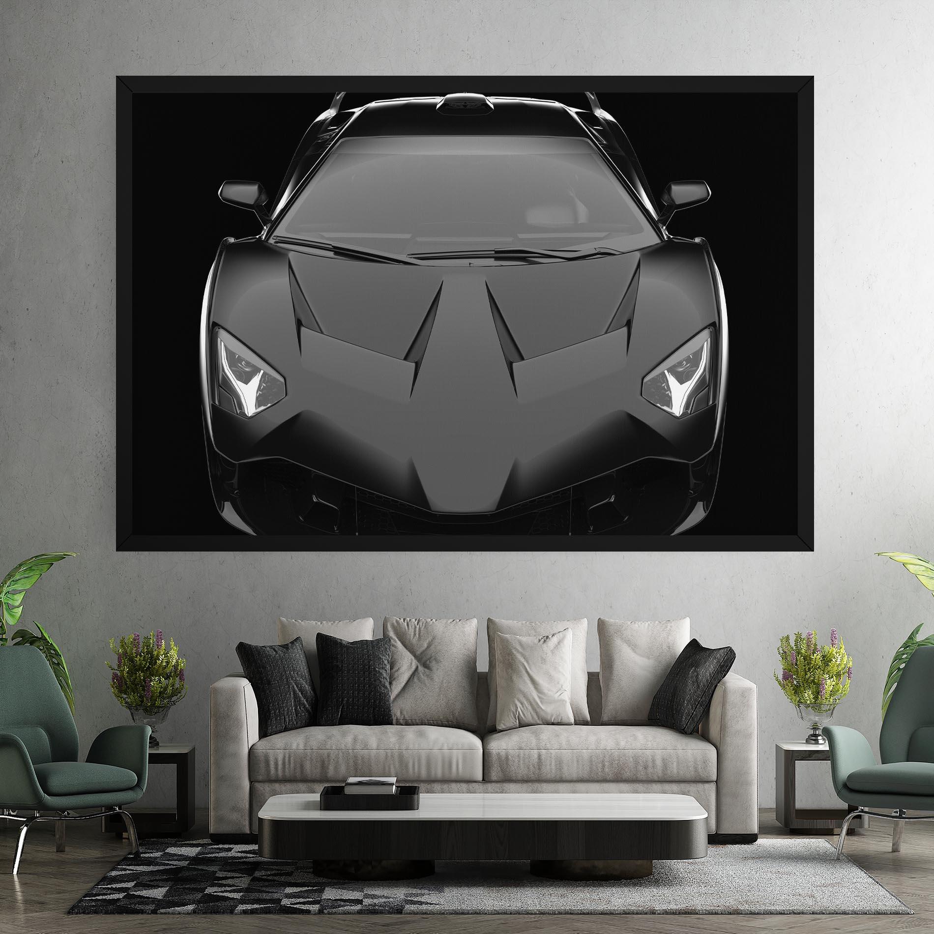 Vászonkép Black Matte Lambo mockup 7