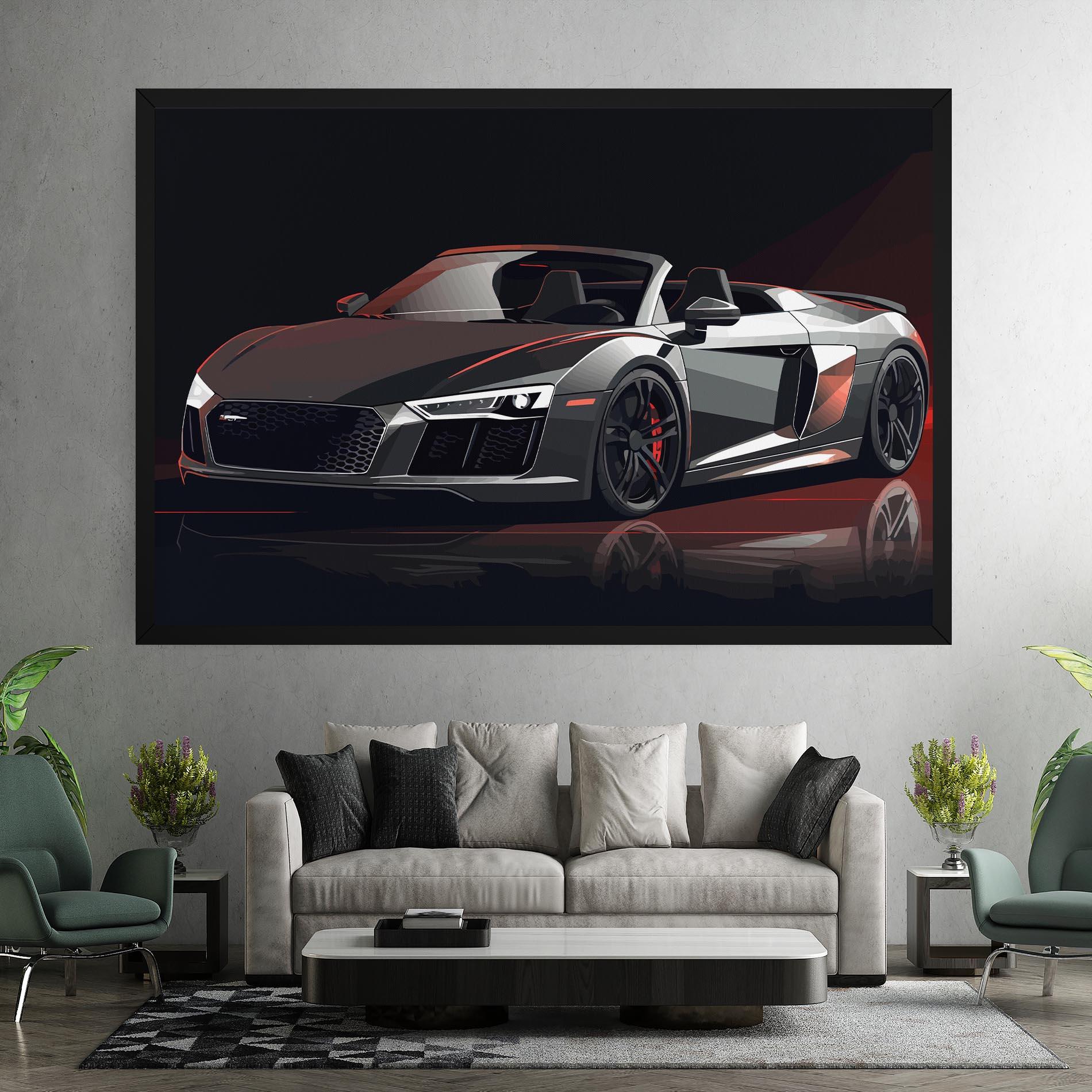 Vászonkép Cool Grey Car mockup 7