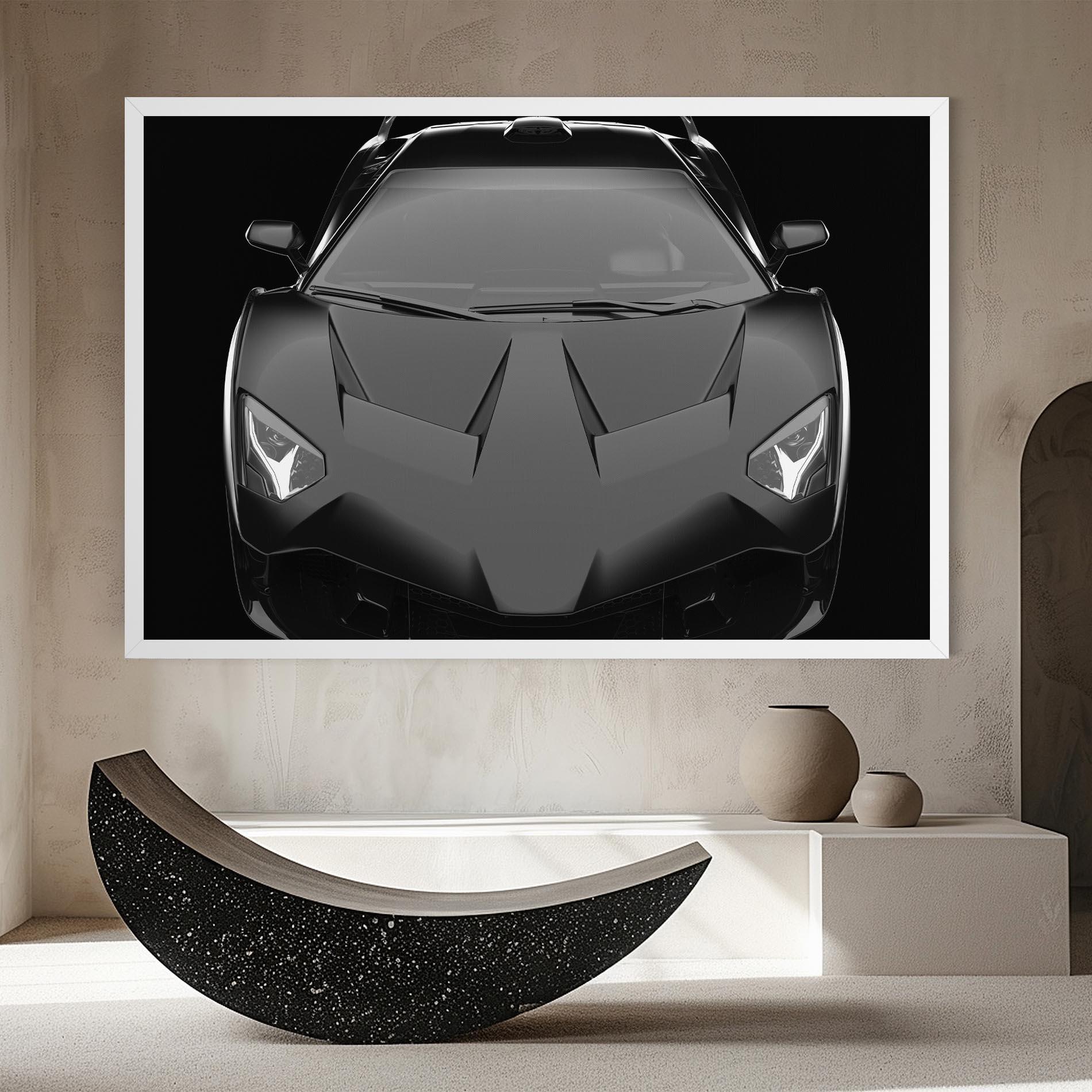 Vászonkép Black Matte Lambo mockup 8