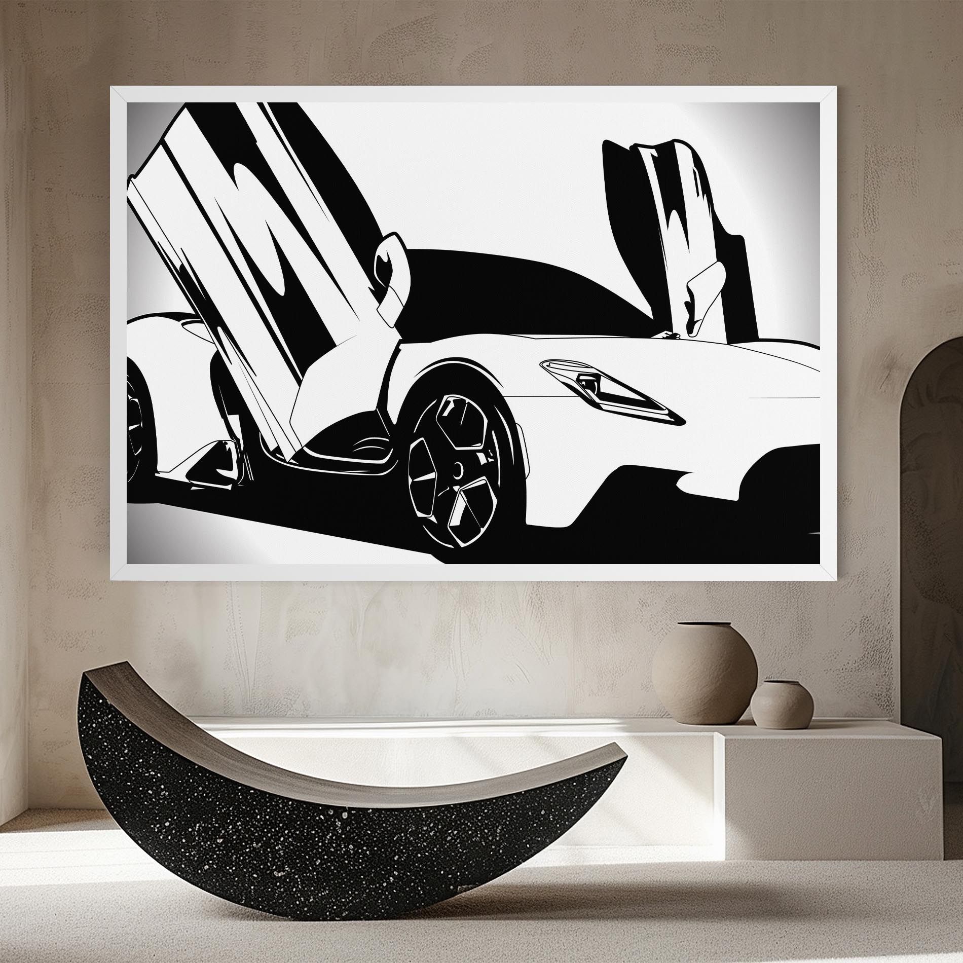 Black White Car mockup 8