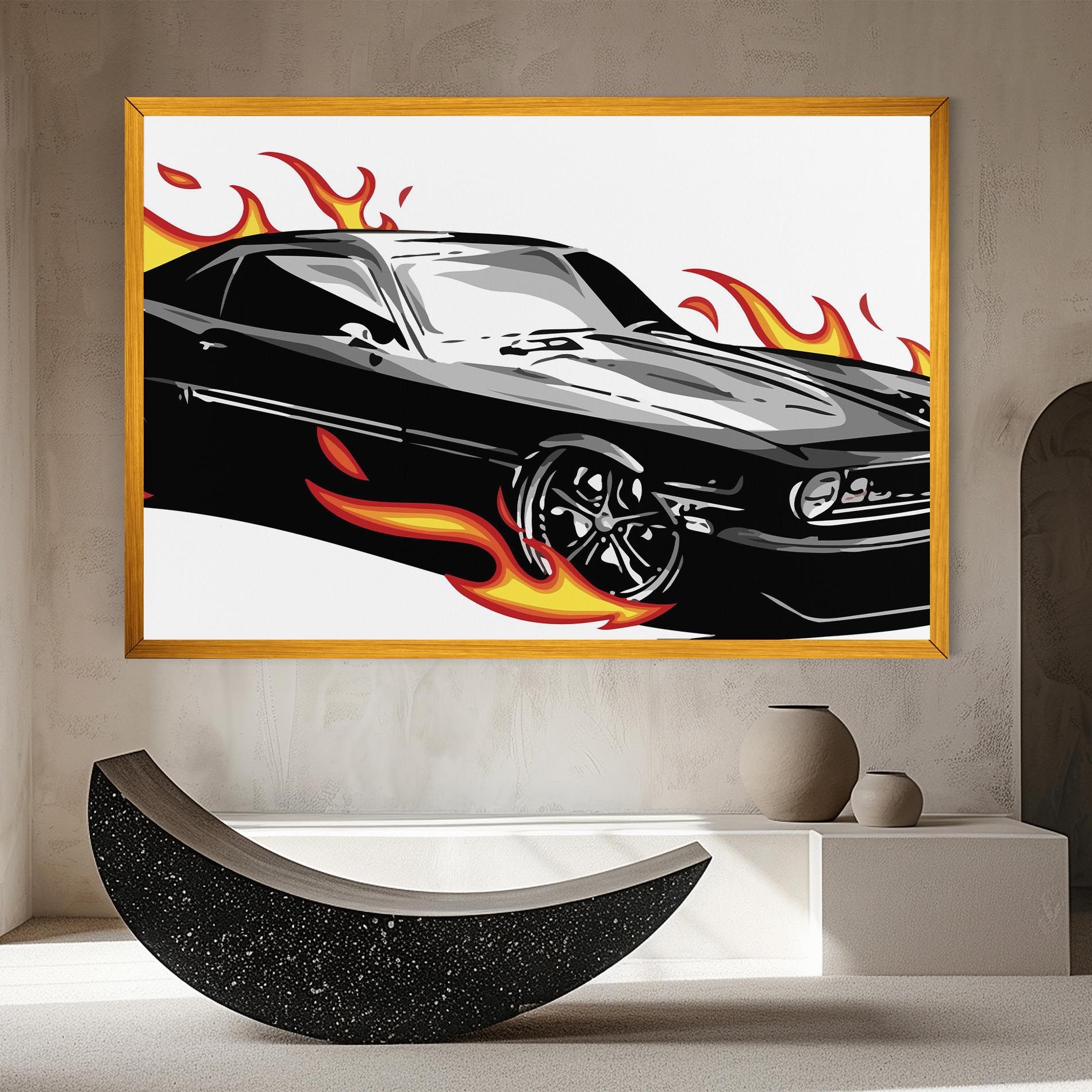 Fire Black Car mockup 8