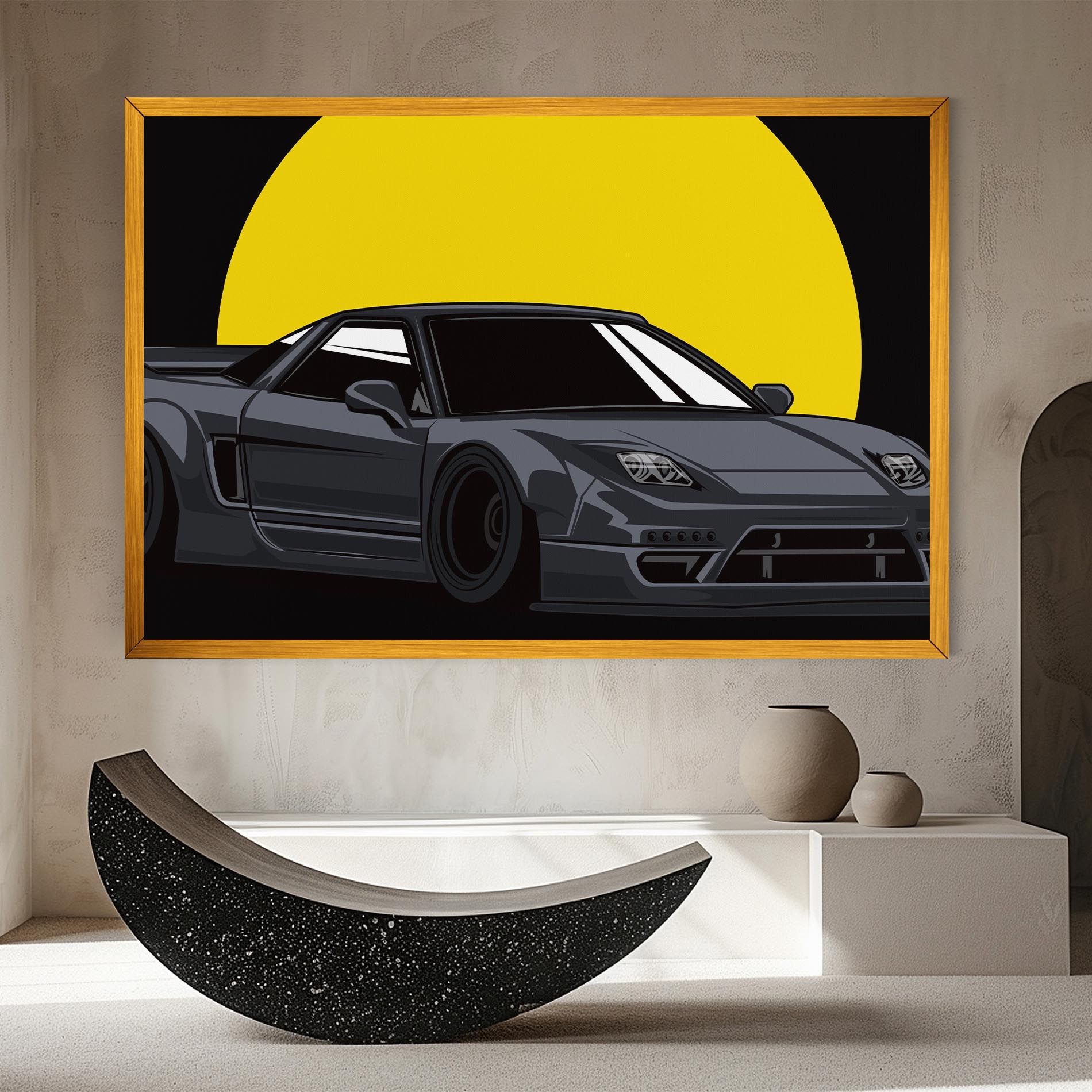 Yellow Sun Car mockup 8