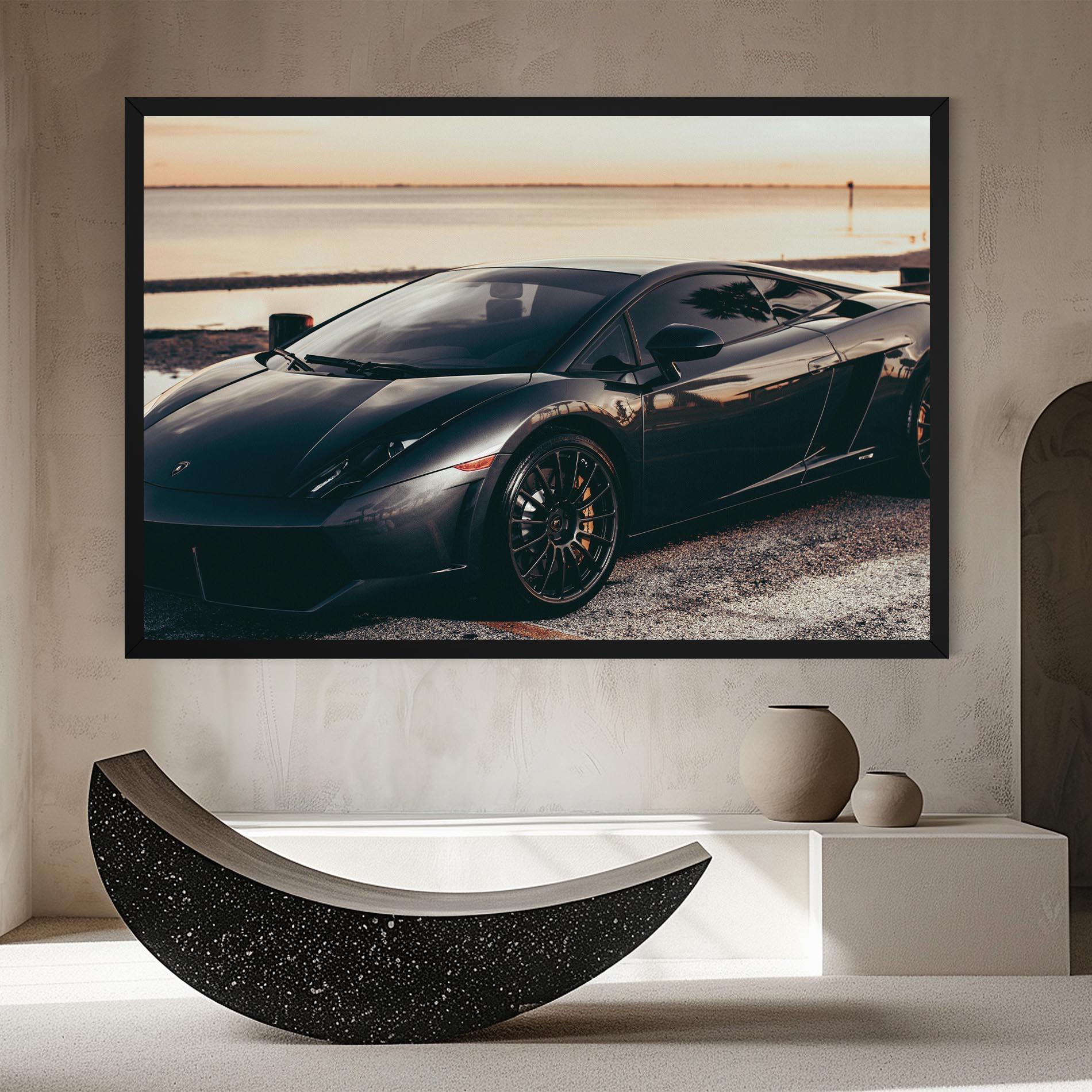 Vászonkép Black Lambo Sea mockup 8