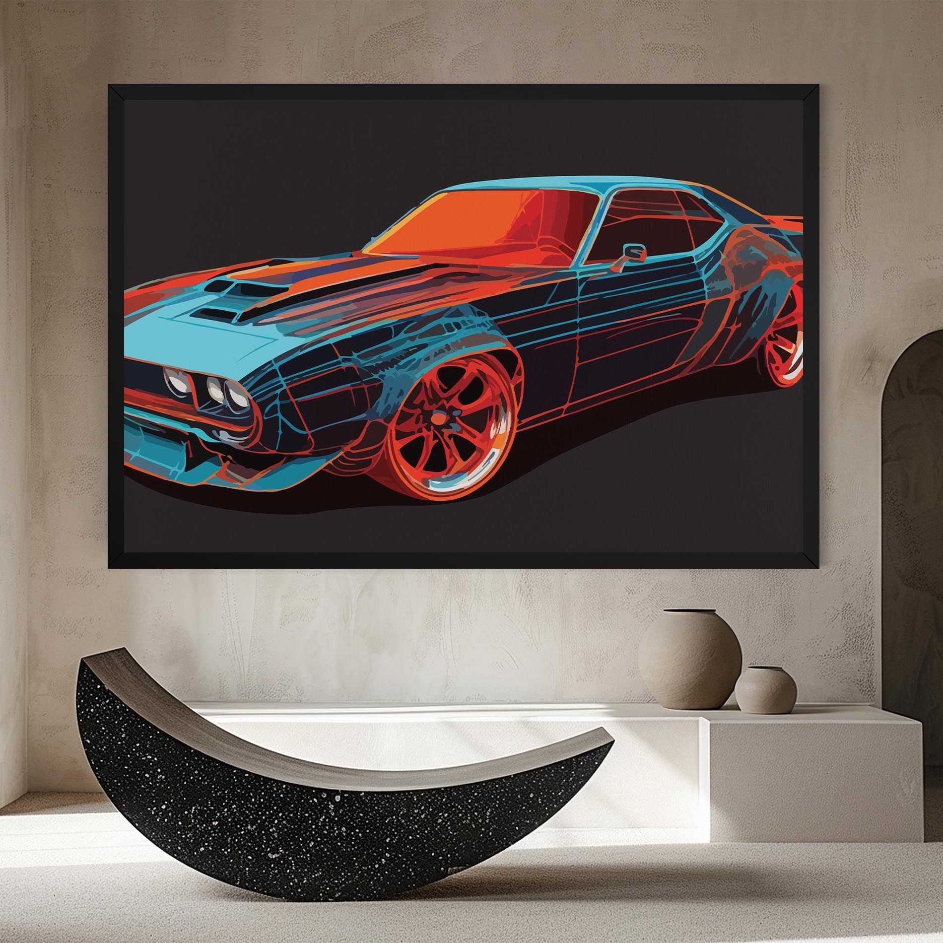Blue Orange Car mockup 8