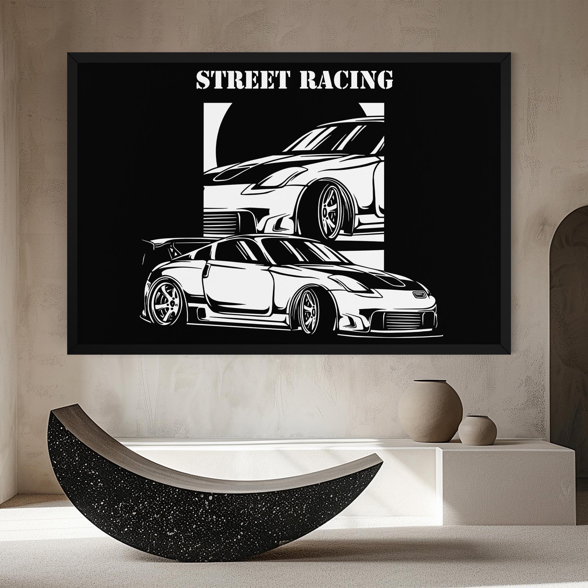 Vászonkép Car Street Racing mockup 8
