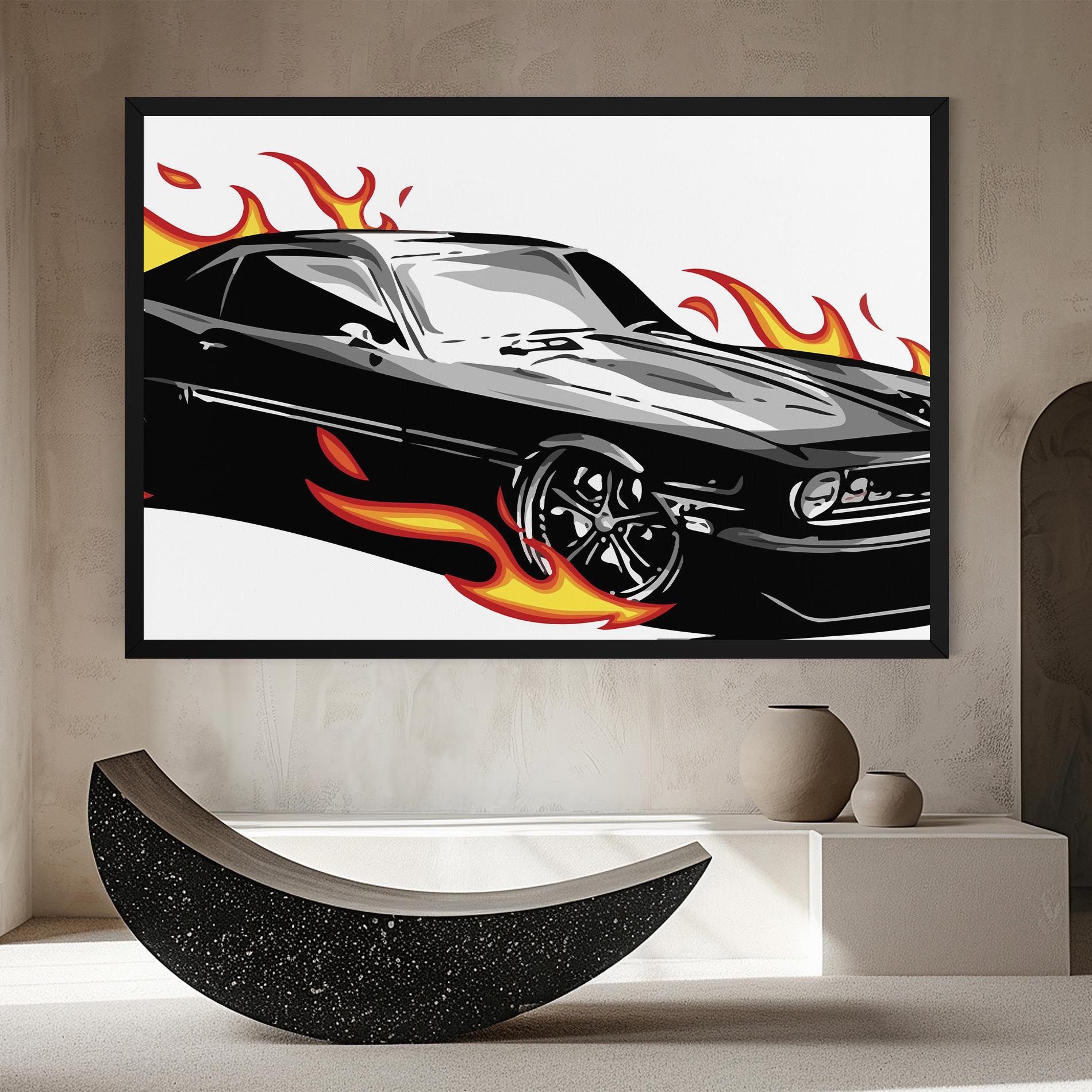 Fire Black Car mockup 8