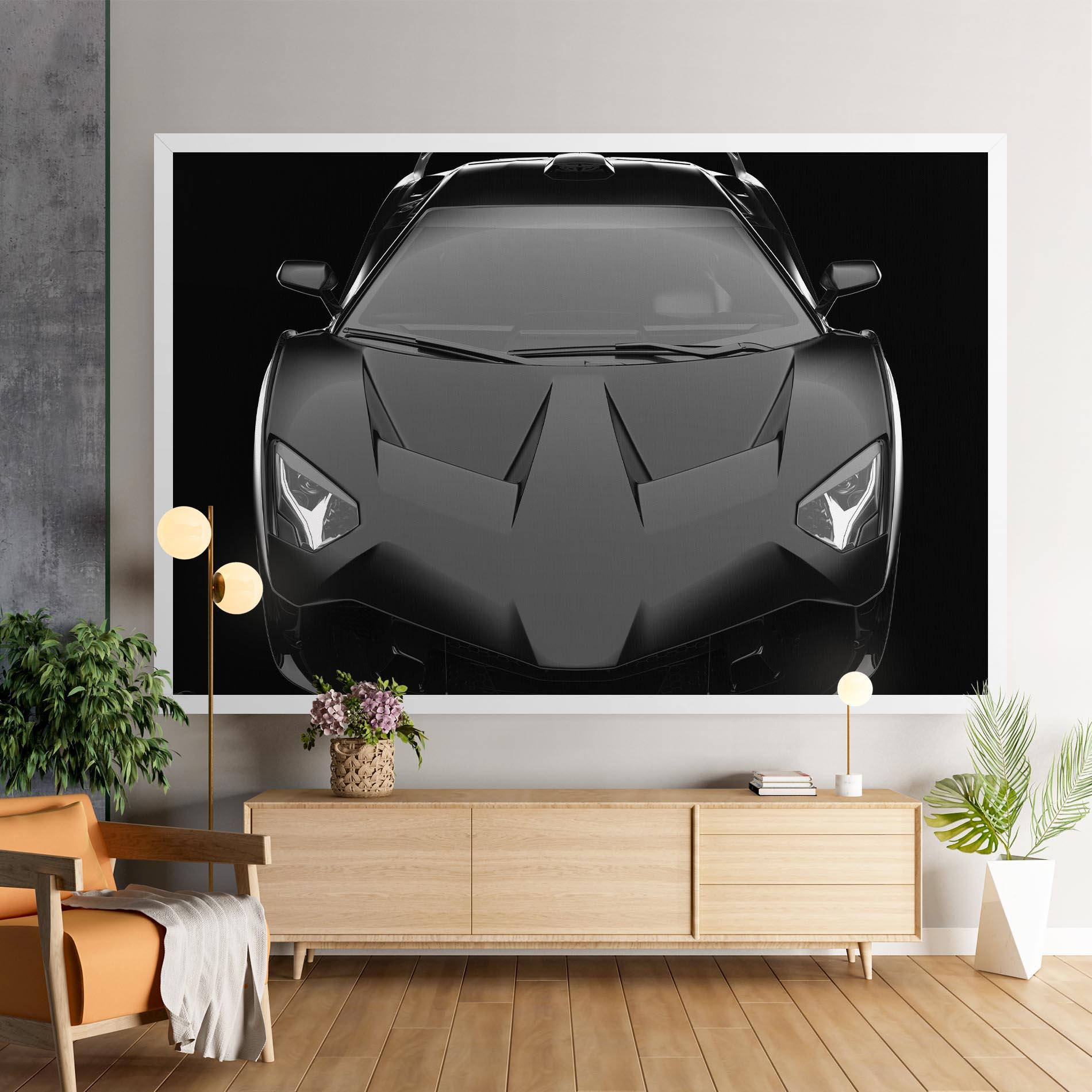 Vászonkép Black Matte Lambo mockup 9