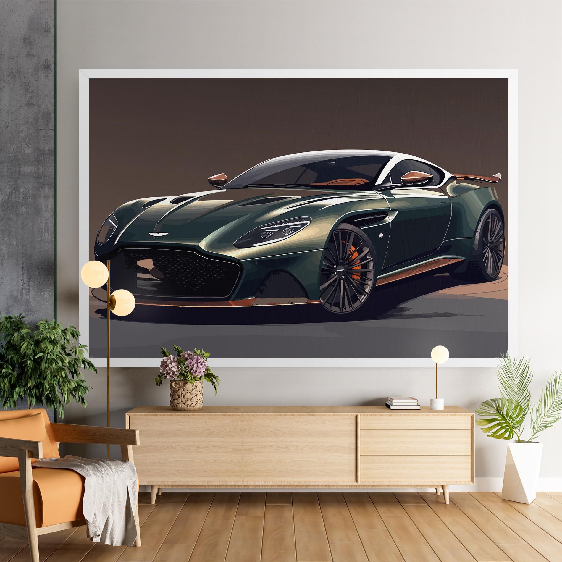 Dark Green Car mockup 9
