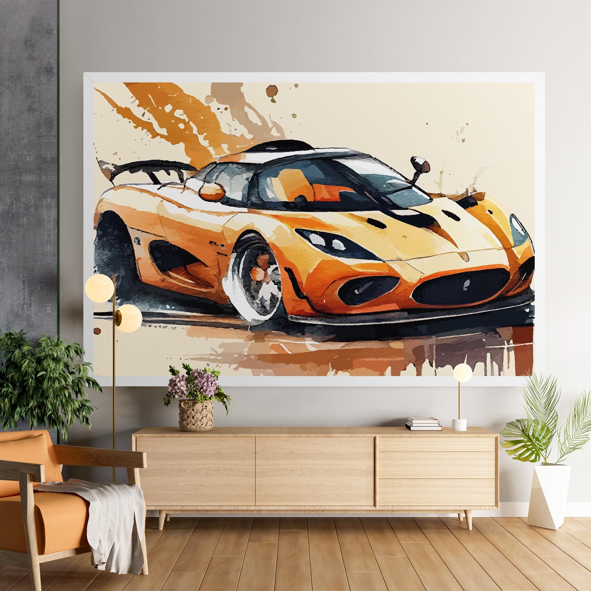 Orange Paint Car mockup 9