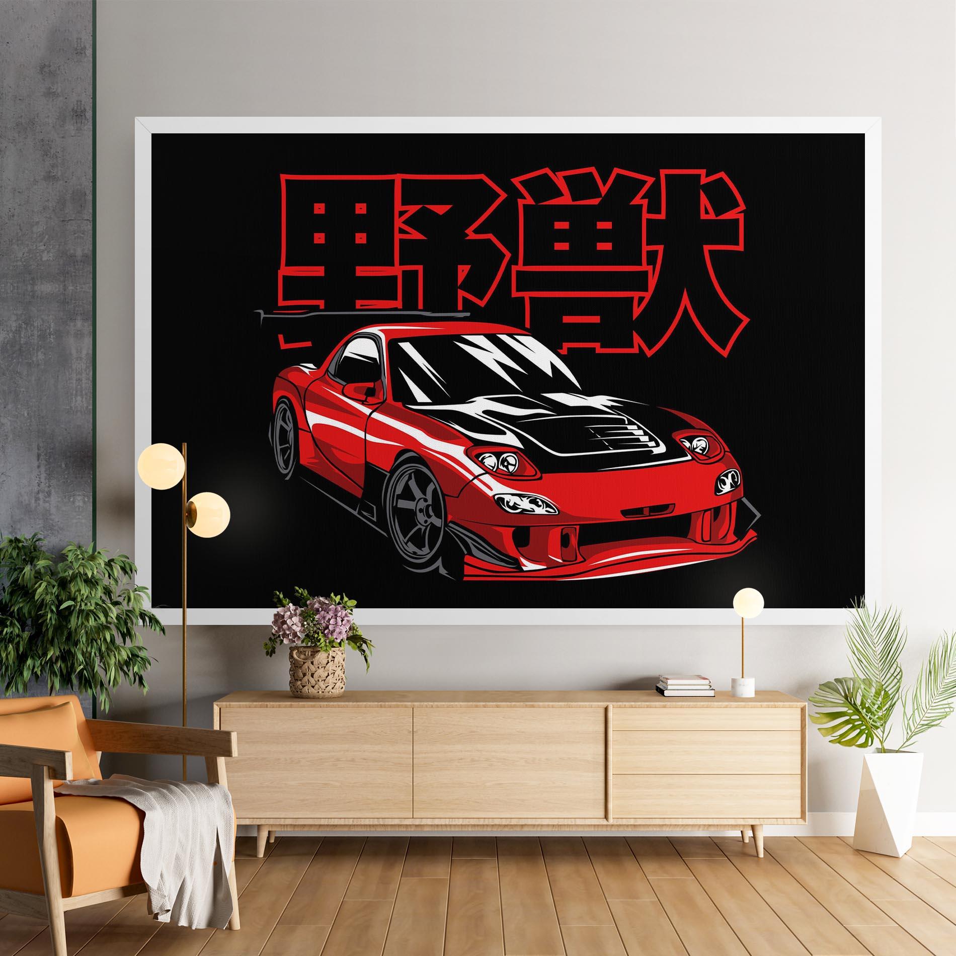 Vászonkép Red Black Car mockup 9