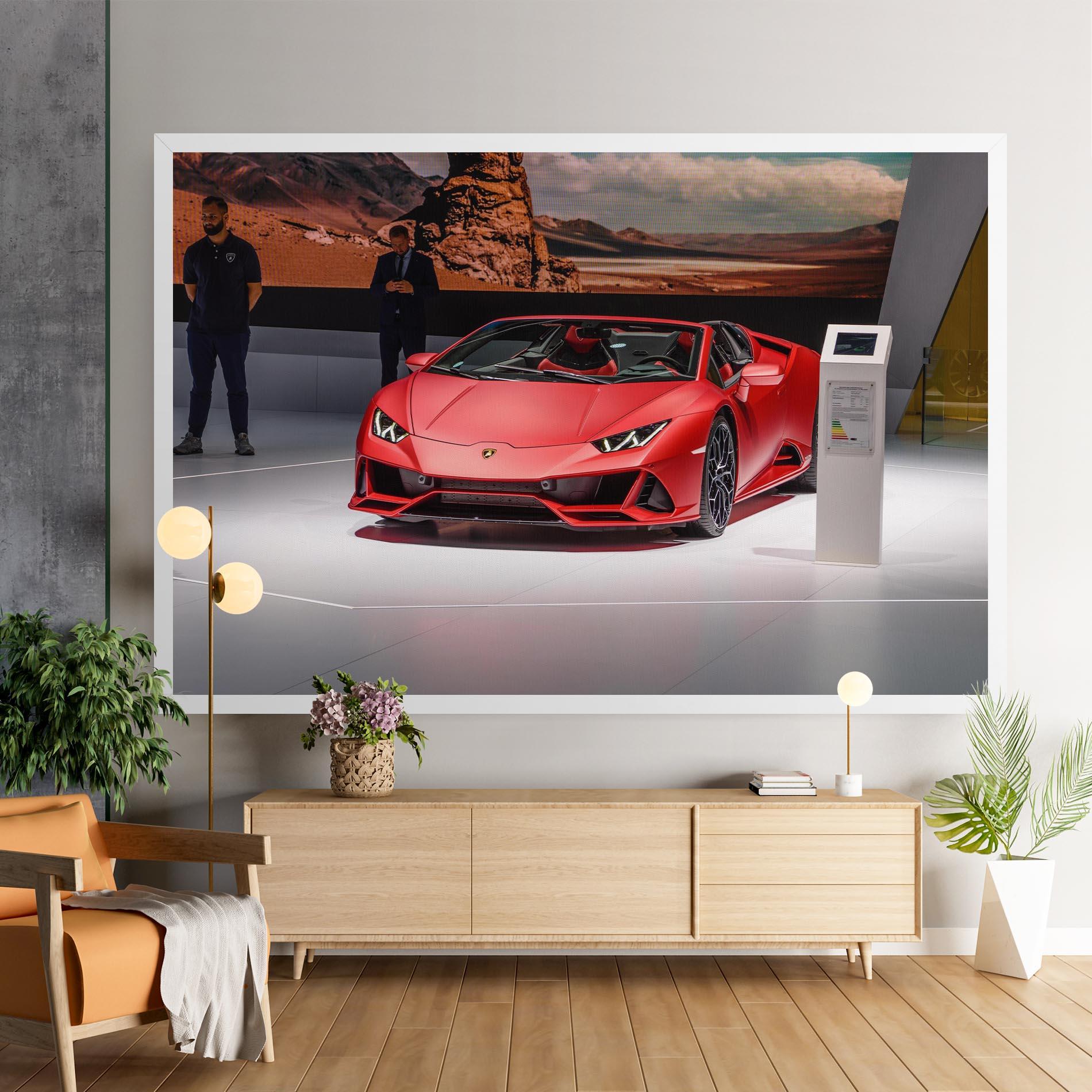 Vászonkép Red Lambo Front mockup 9