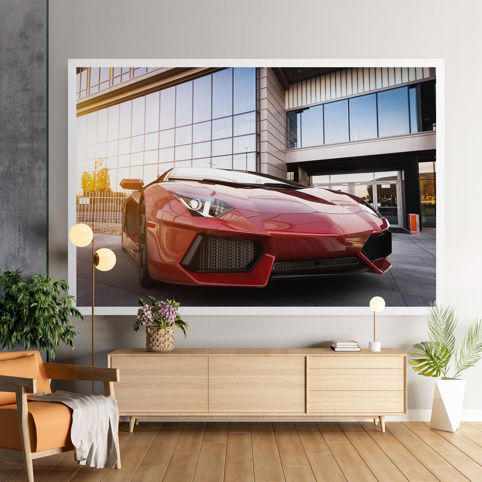 Red Lambo Outside mockup 9