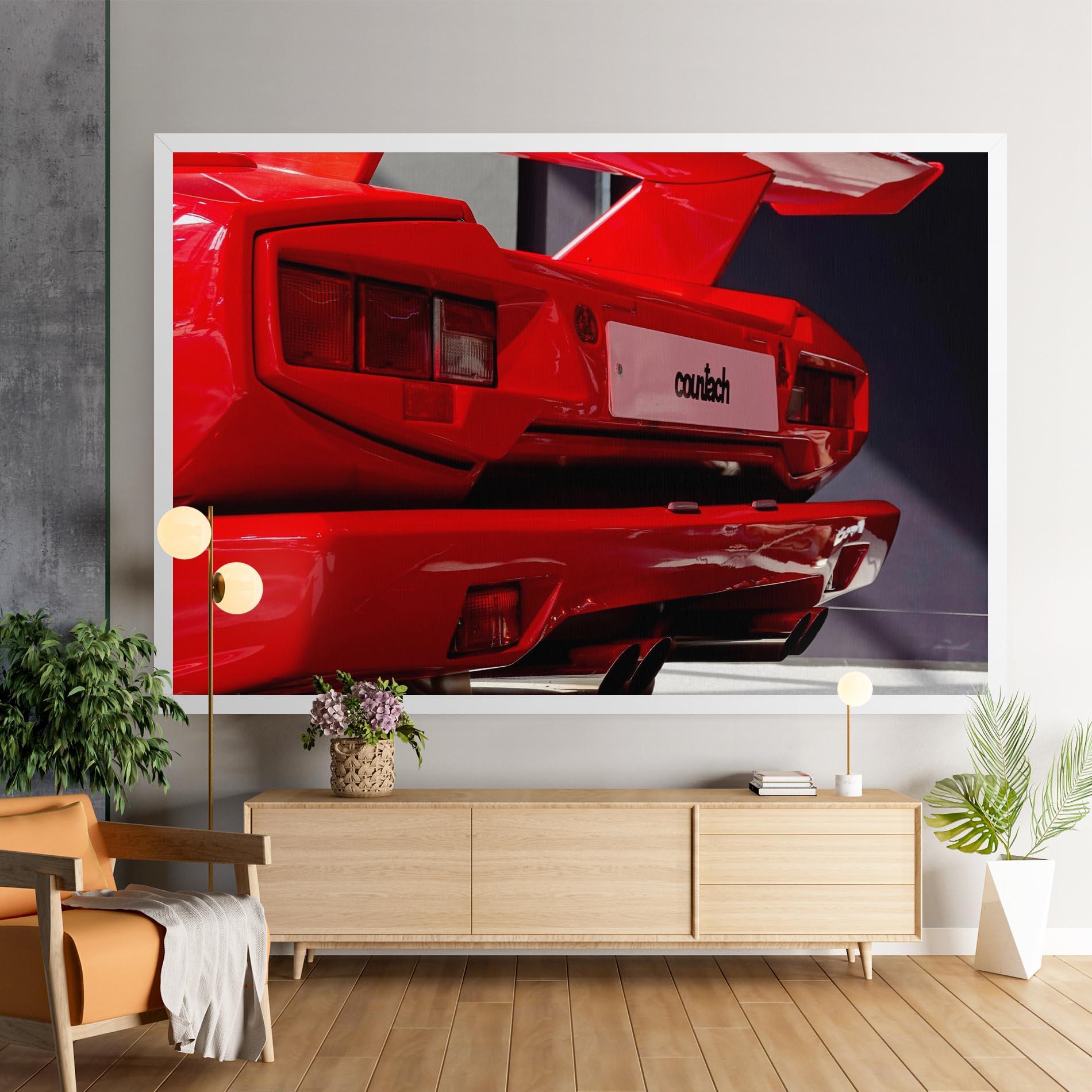 Vászonkép Red Rear Countach mockup 9