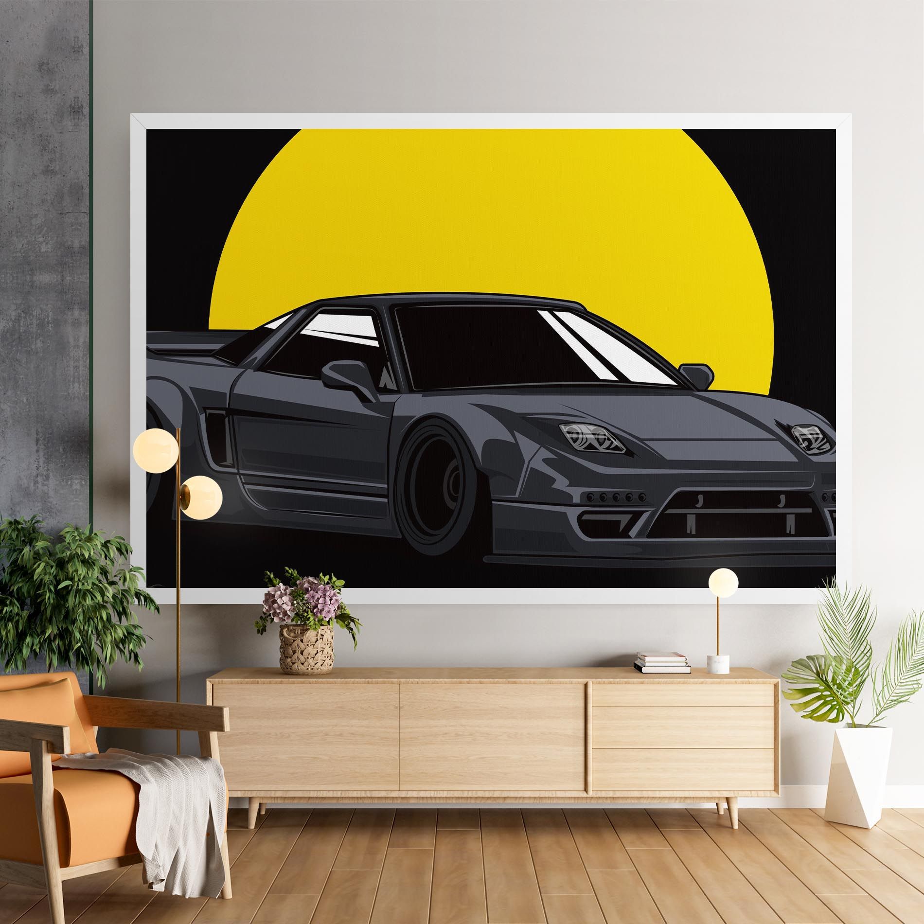 Yellow Sun Car mockup 9